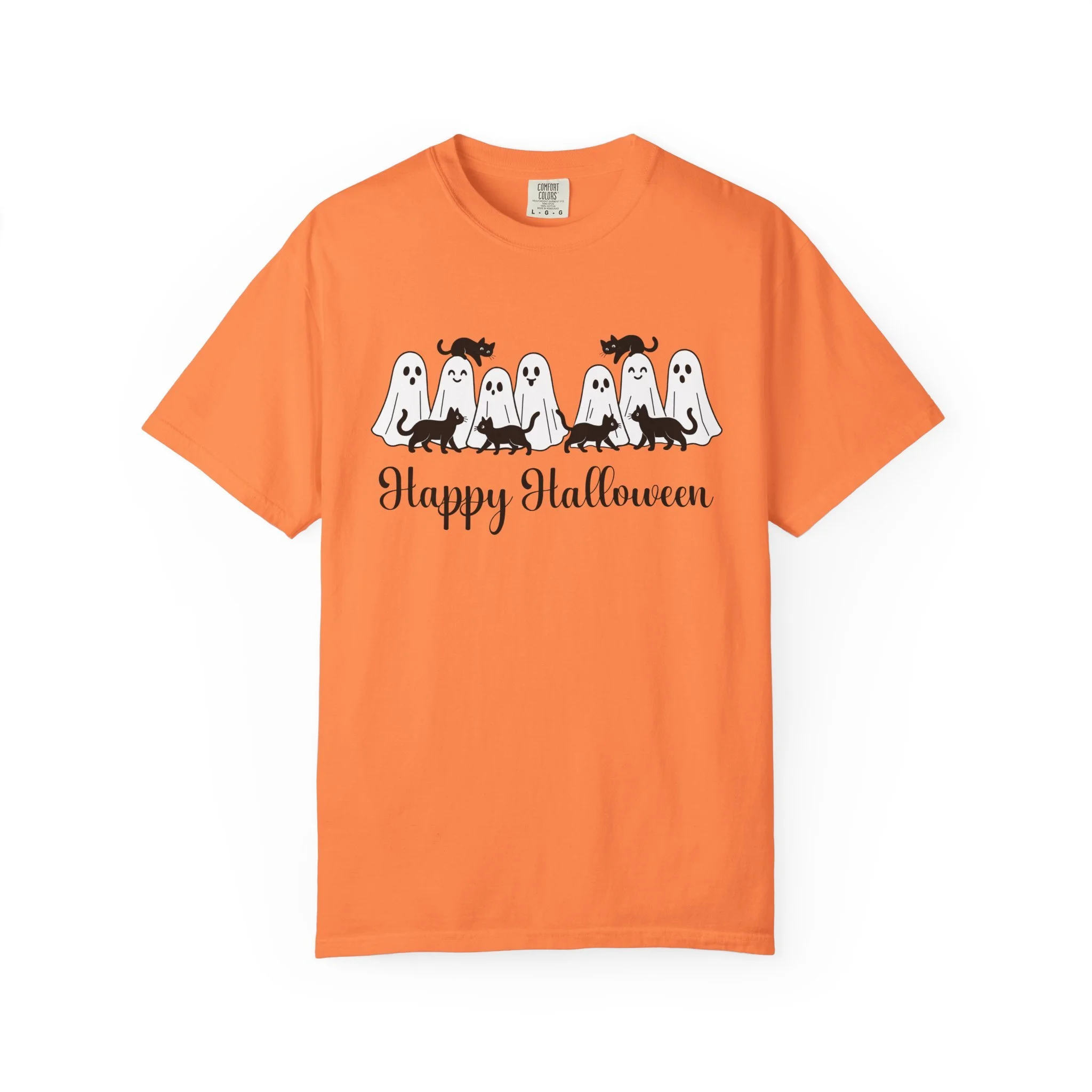 Halloween Ghosts and Curious Cats T-Shirt