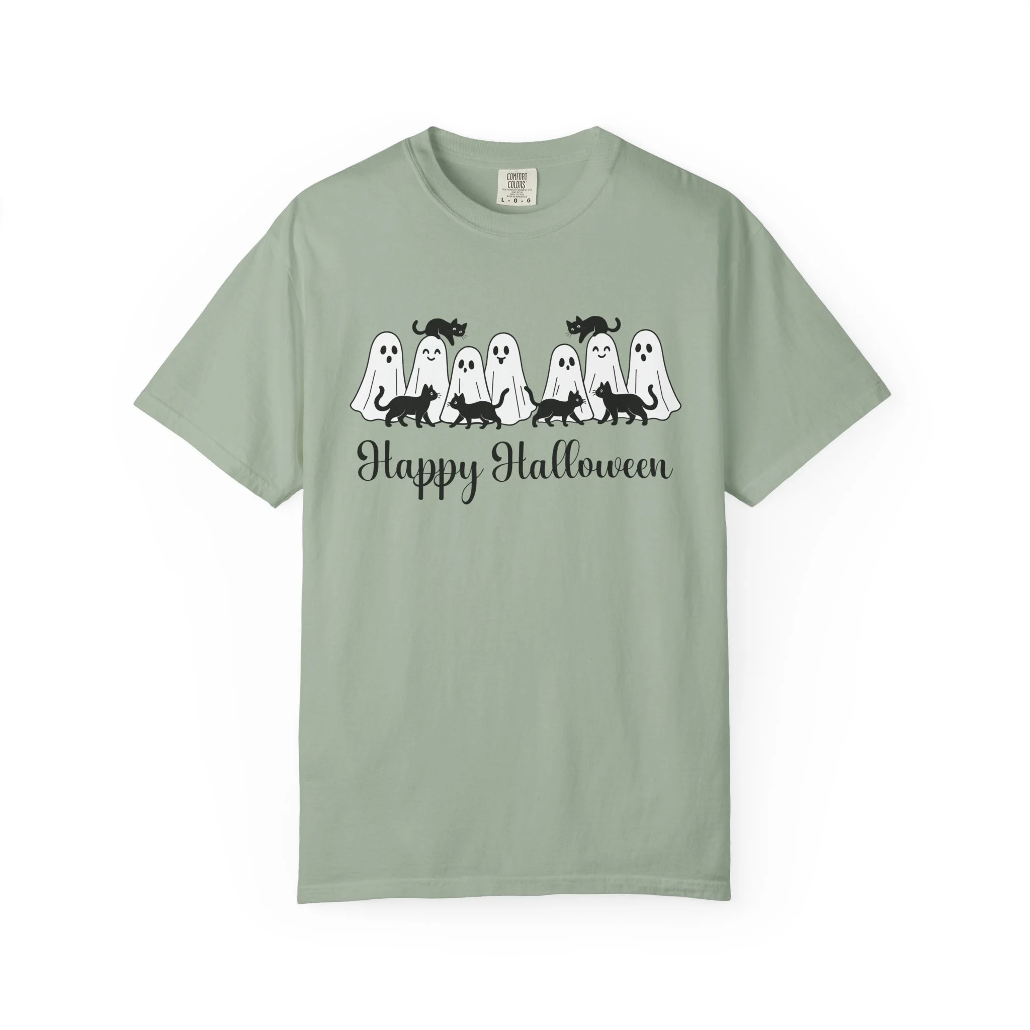 Halloween Ghosts and Curious Cats T-Shirt