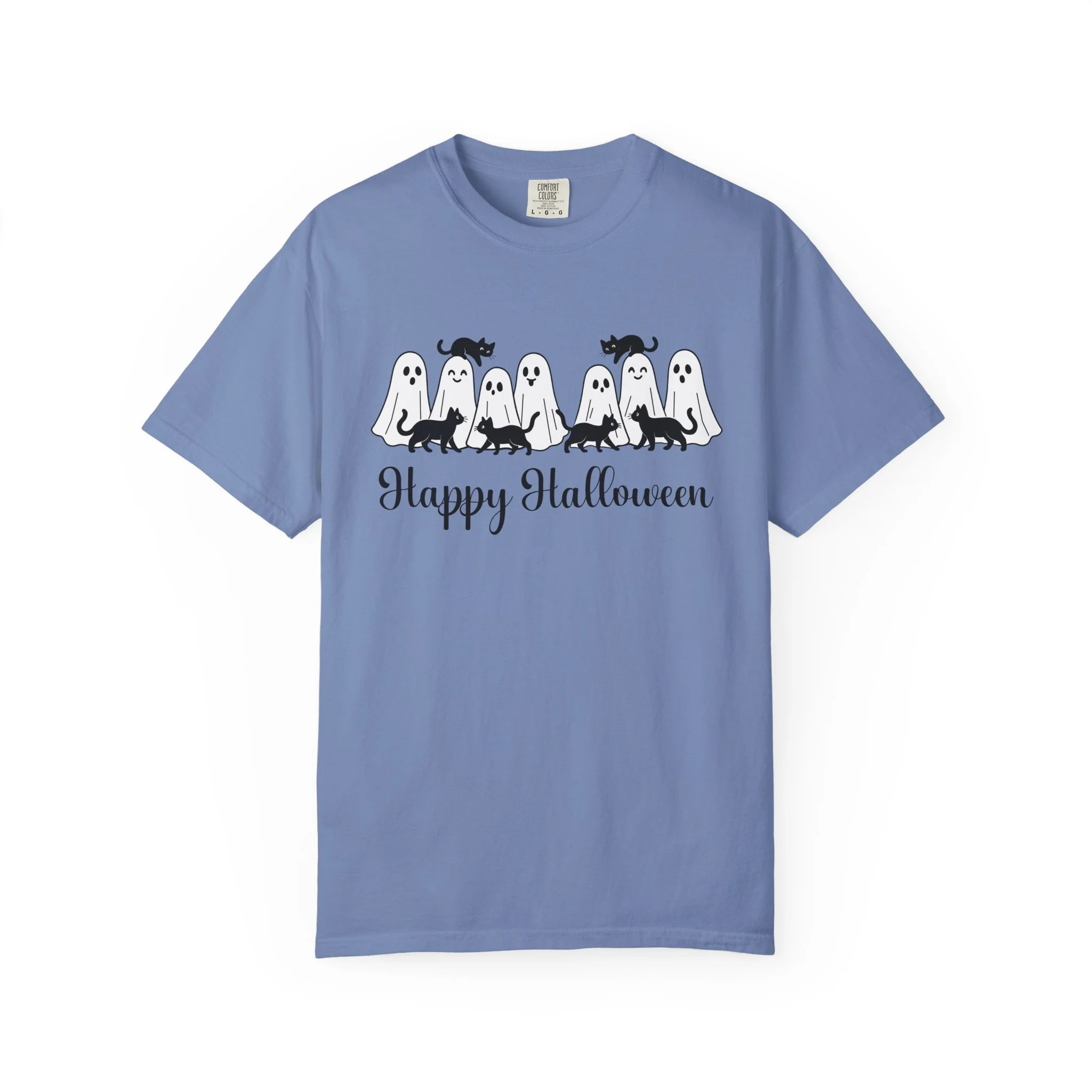 Halloween Ghosts and Curious Cats T-Shirt