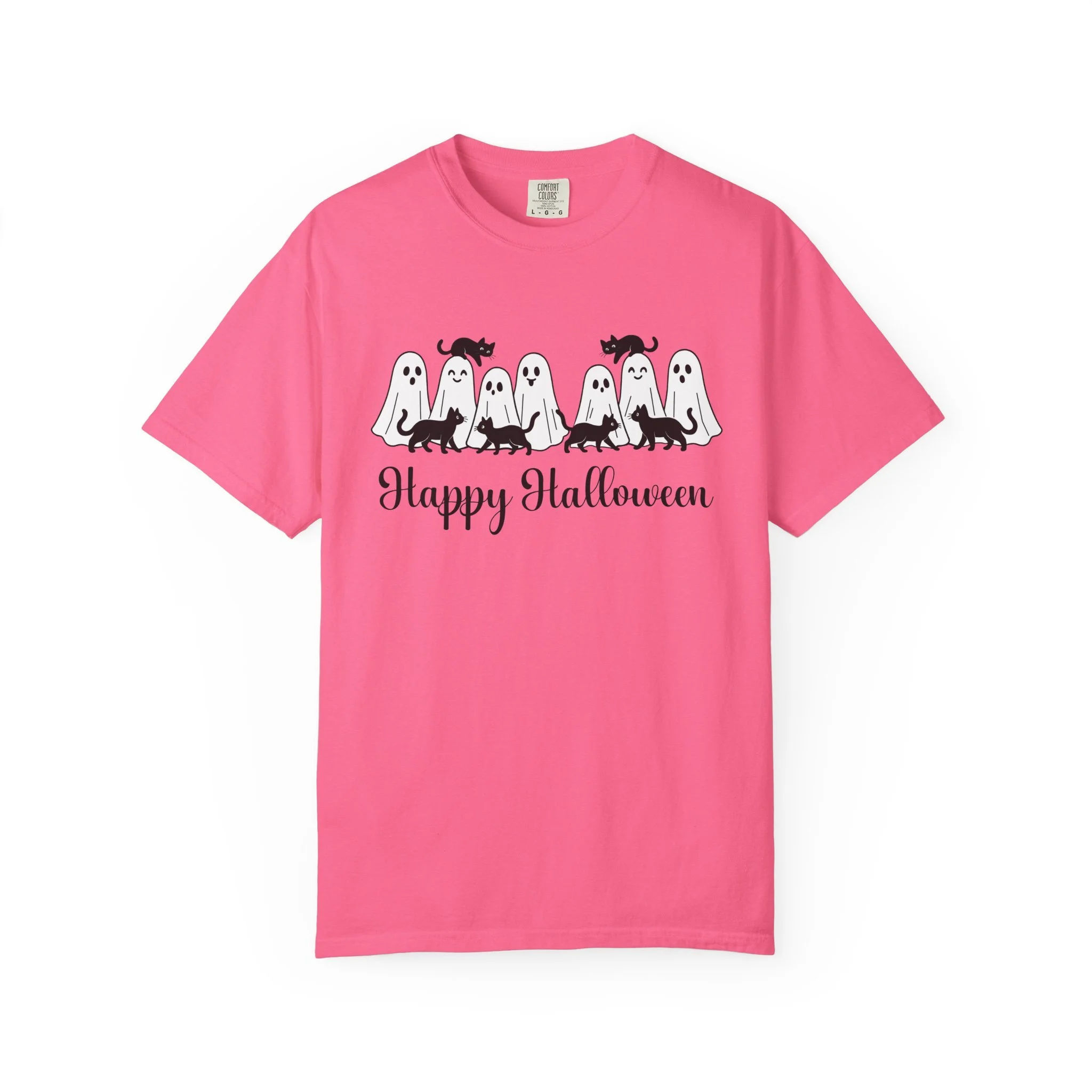 Halloween Ghosts and Curious Cats T-Shirt
