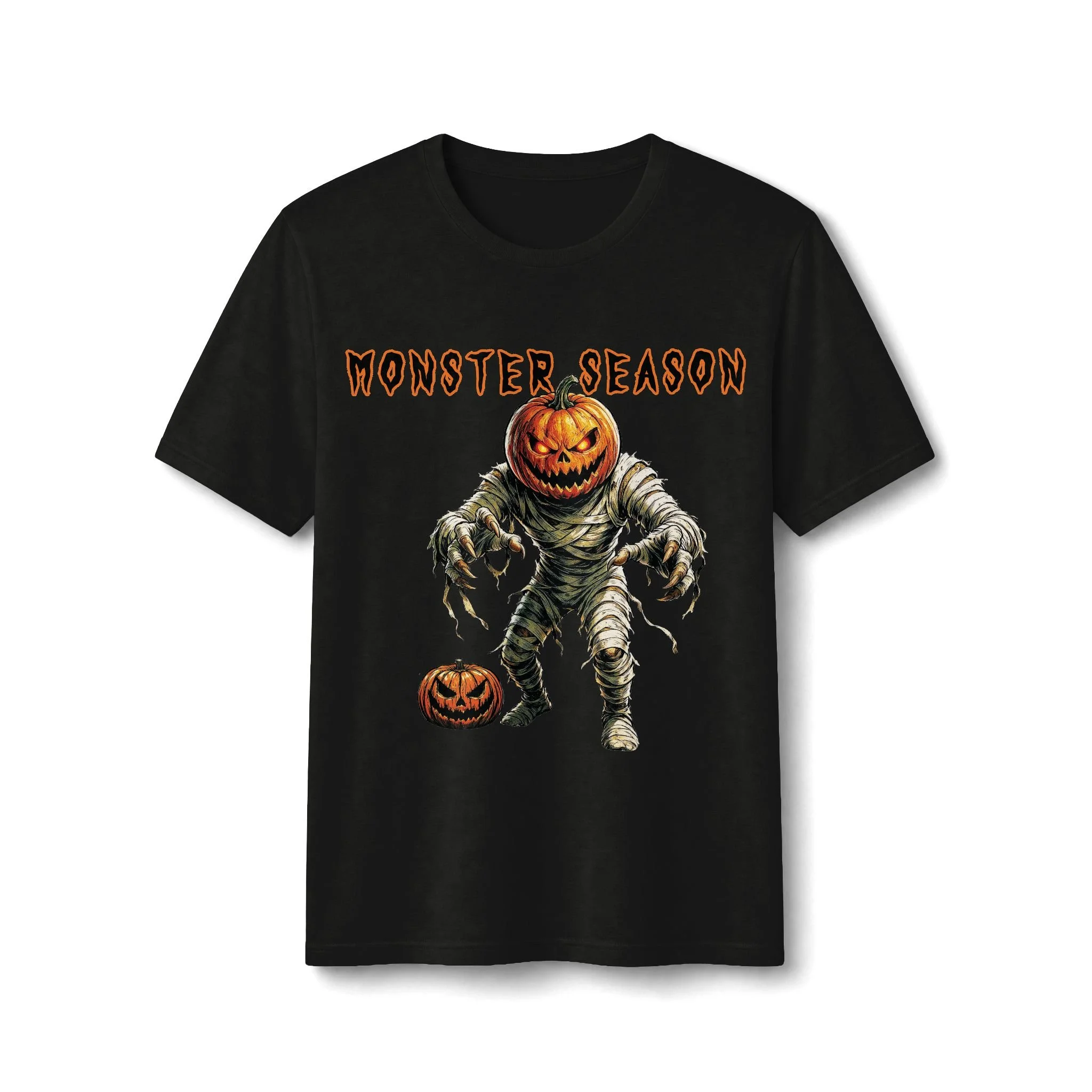 Pumpkin Head Mummy Monster Recycled Tee
