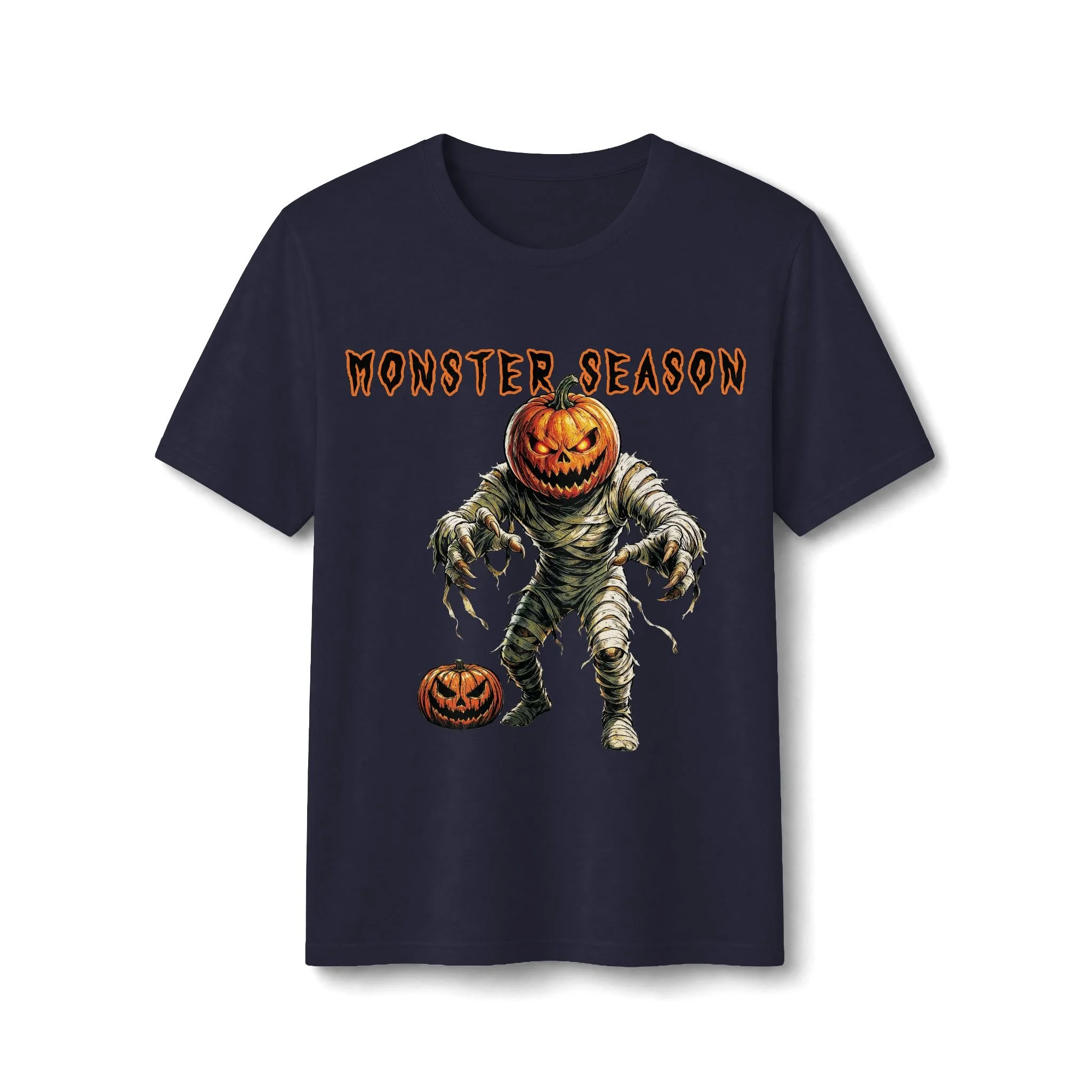 Pumpkin Head Mummy Monster Recycled Tee
