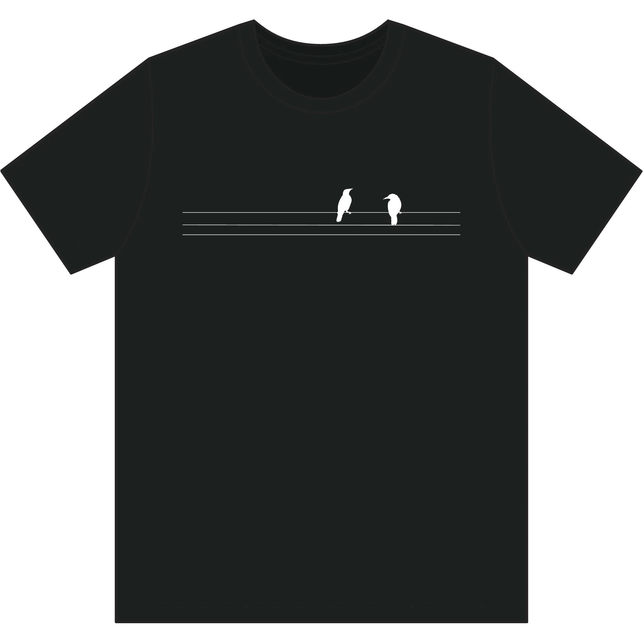 Birds on a Wire Recycled Cotton T‑Shirt