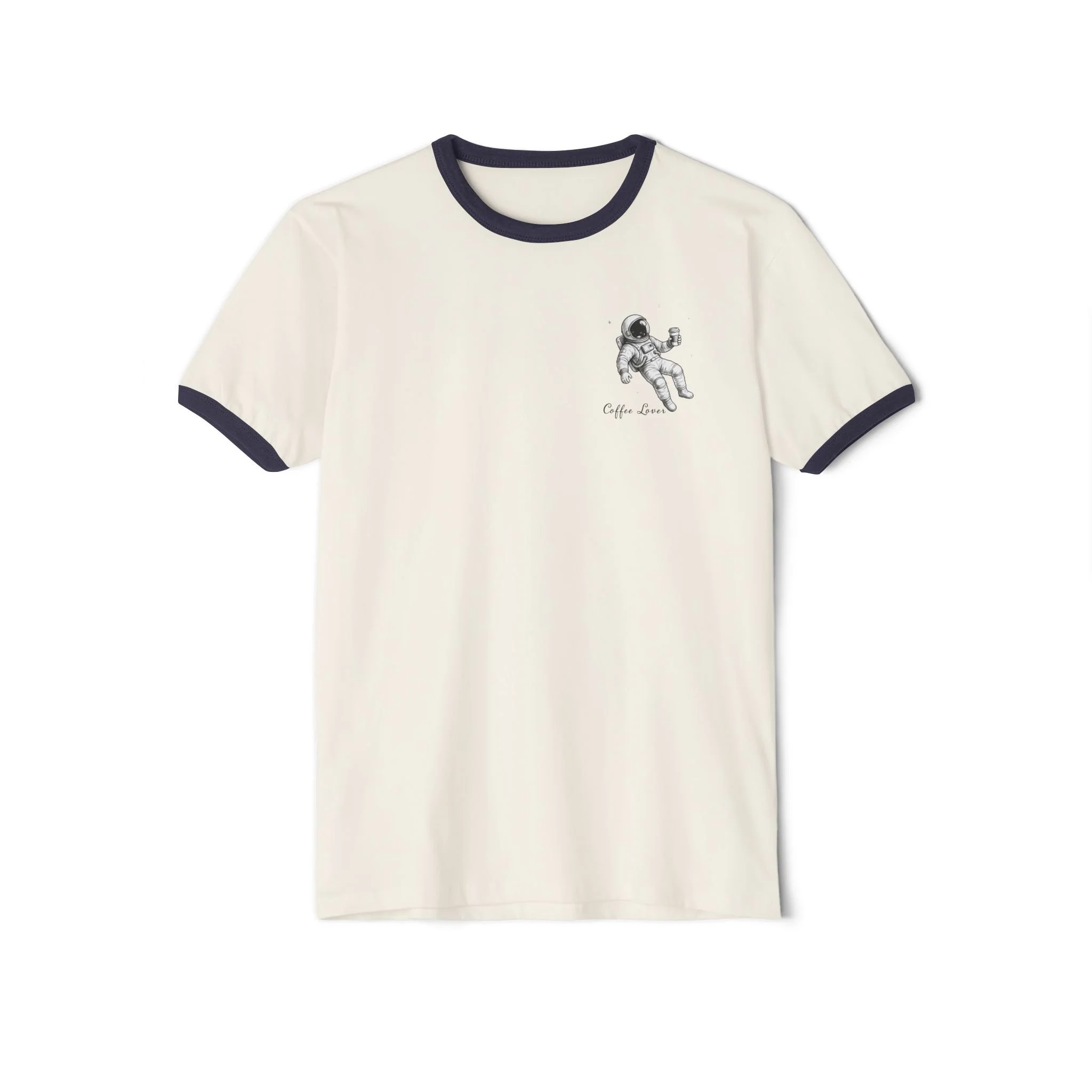 Coffee Lover Astronaut Ringer Tee