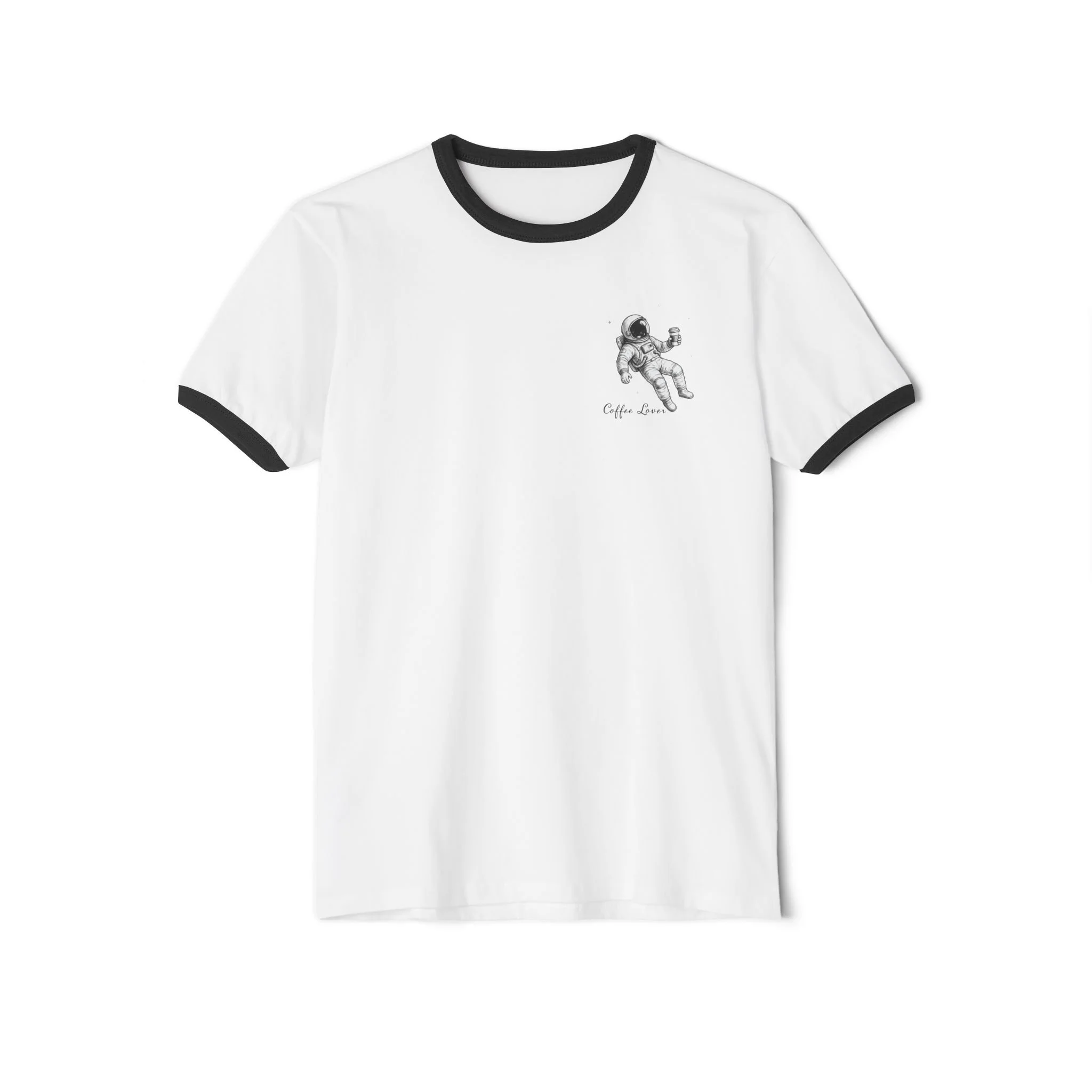 Coffee Lover Astronaut Ringer Tee