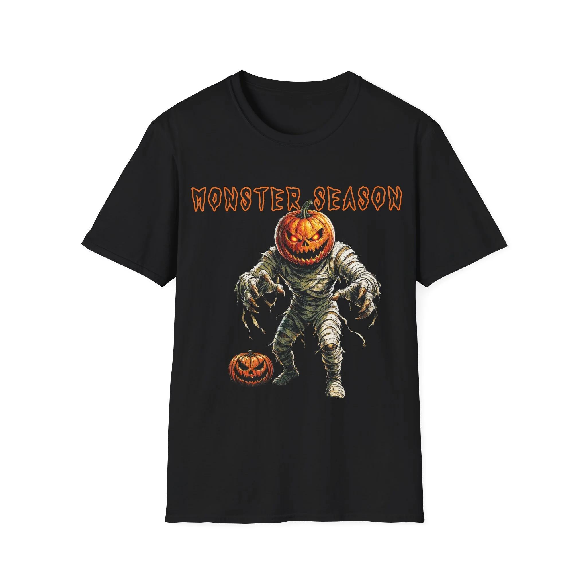 Pumpkin Head Monster Season Soft-style T‑Shirt