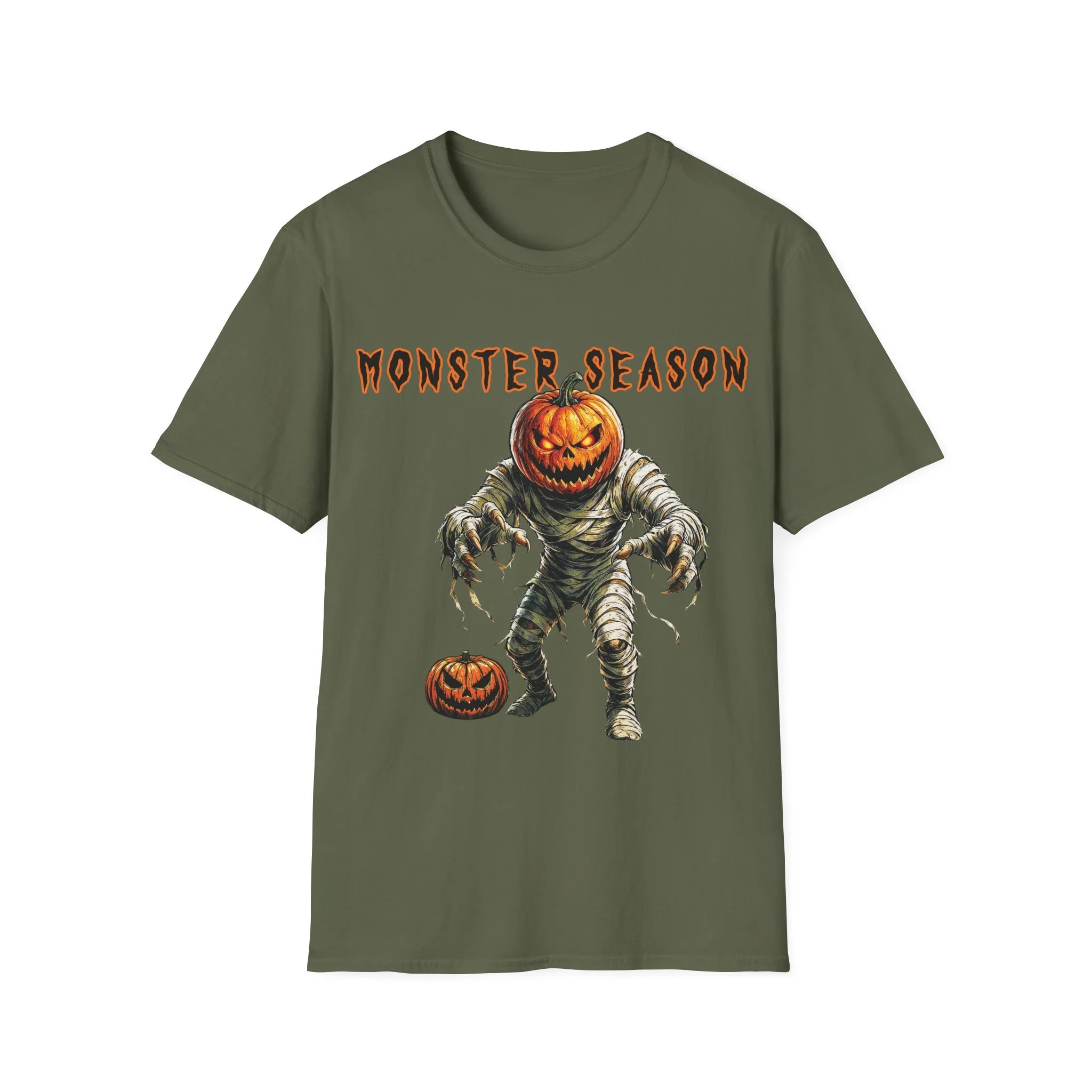 Pumpkin Head Monster Season Soft-style T‑Shirt