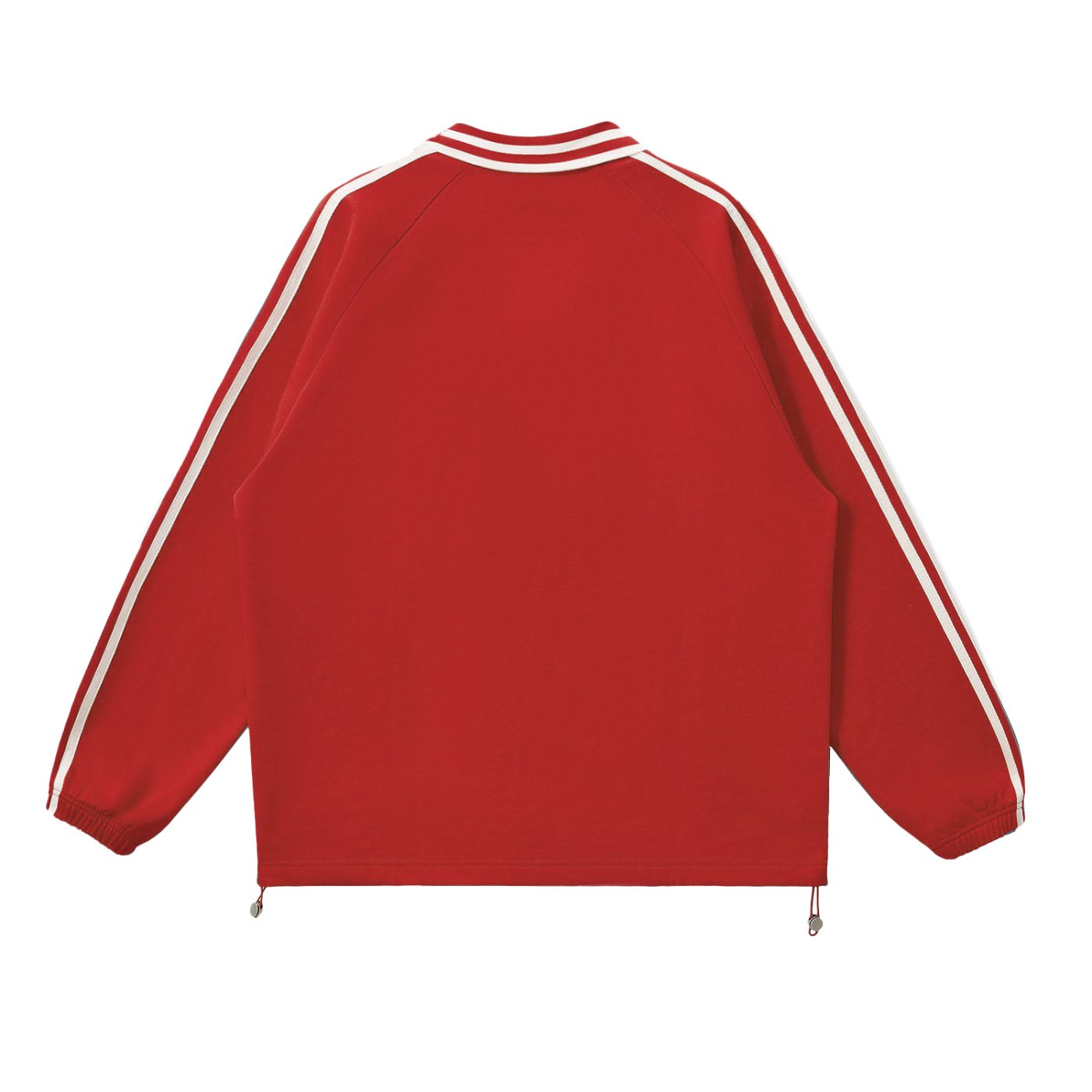 KING Contrast Striped Lapel Collar Sweatshirt