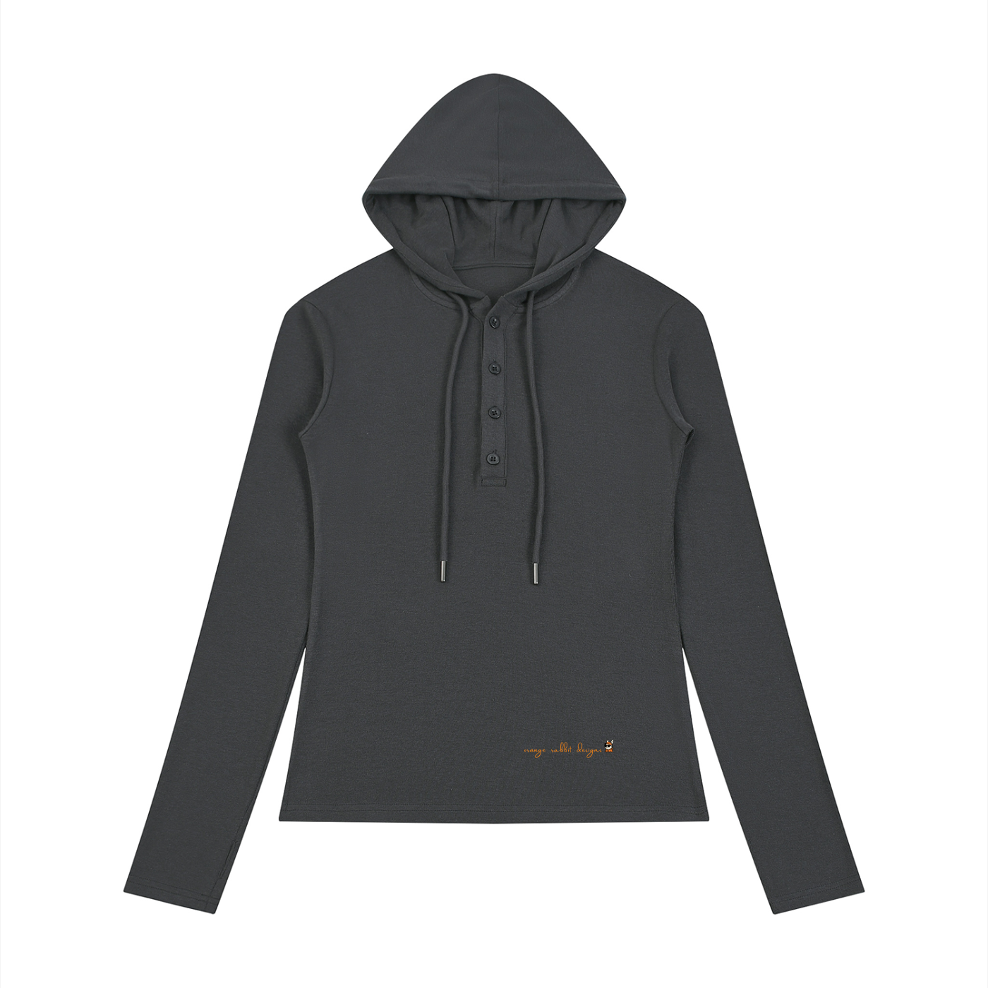 Women’s Slim Half-Button Hooded T-Shirt