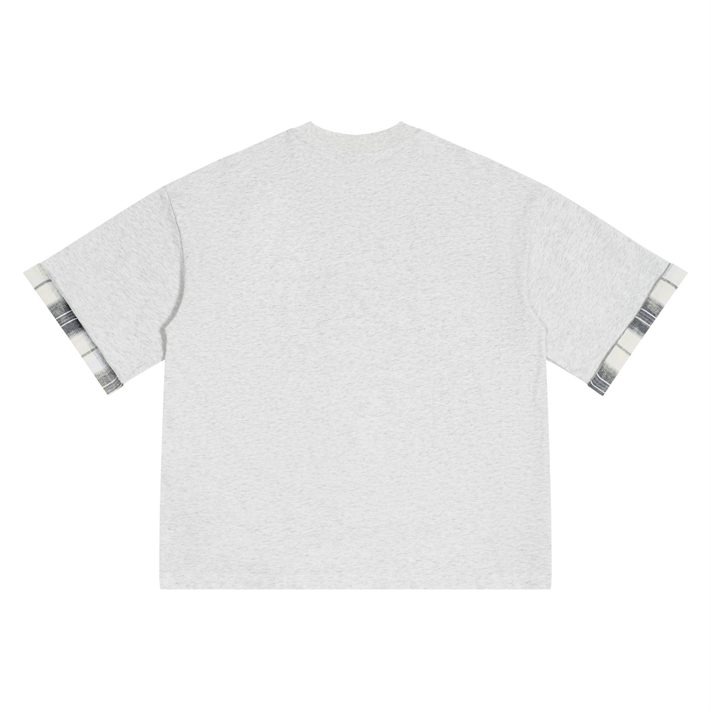 Rhino Unisex Plaid Paneled Orange Rabbit T-Shirt