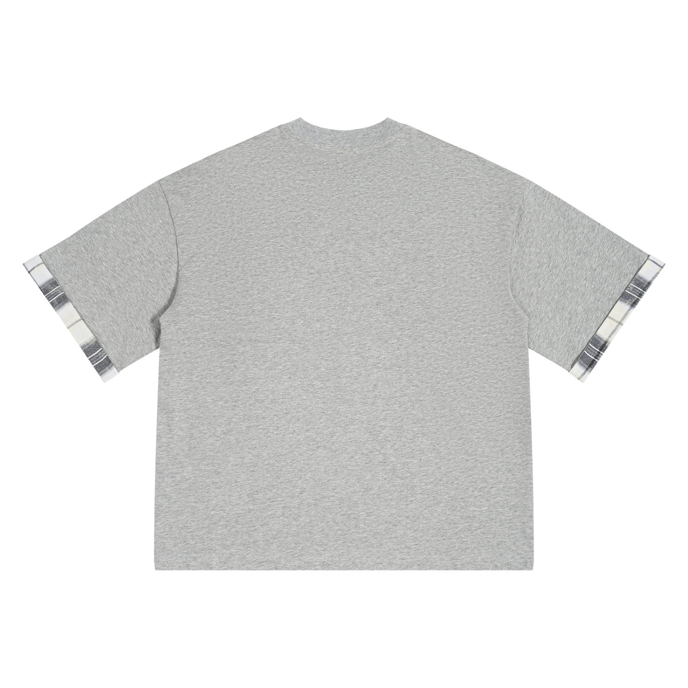 Rhino Unisex Plaid Paneled Orange Rabbit T-Shirt