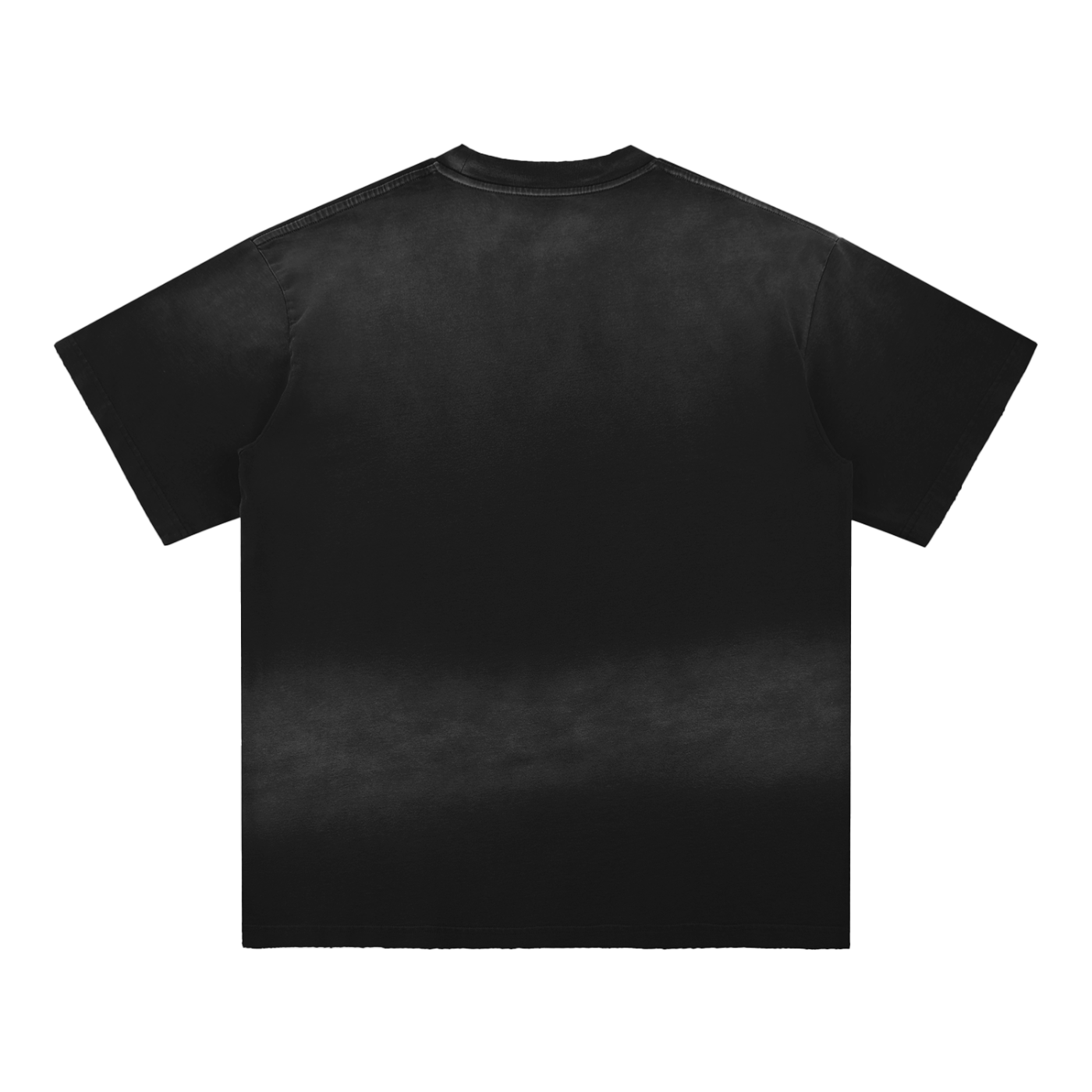 Pizza Graffiti Sun Faded Hand-Frayed Cotton T-Shirt