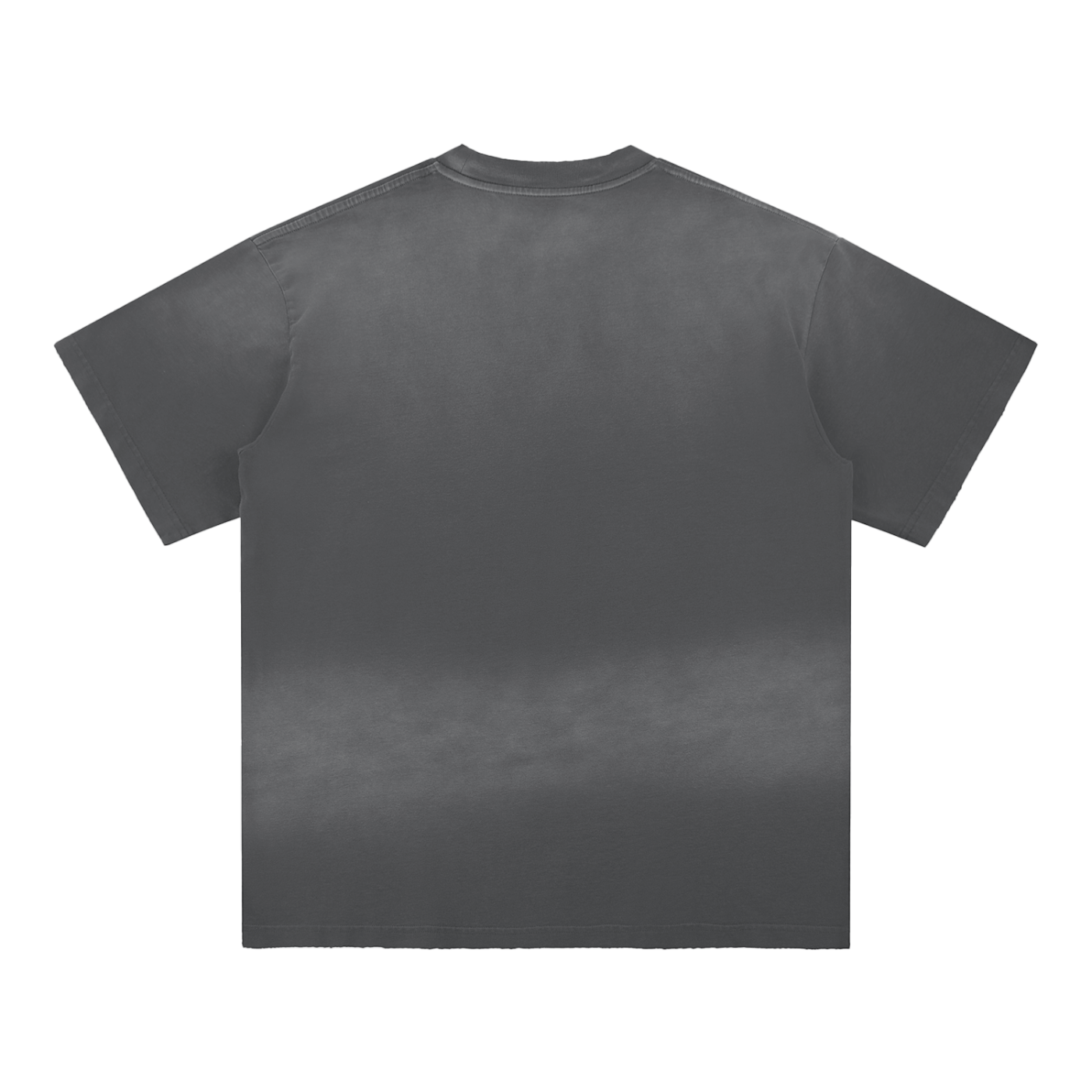 Pizza Graffiti Sun Faded Hand-Frayed Cotton T-Shirt