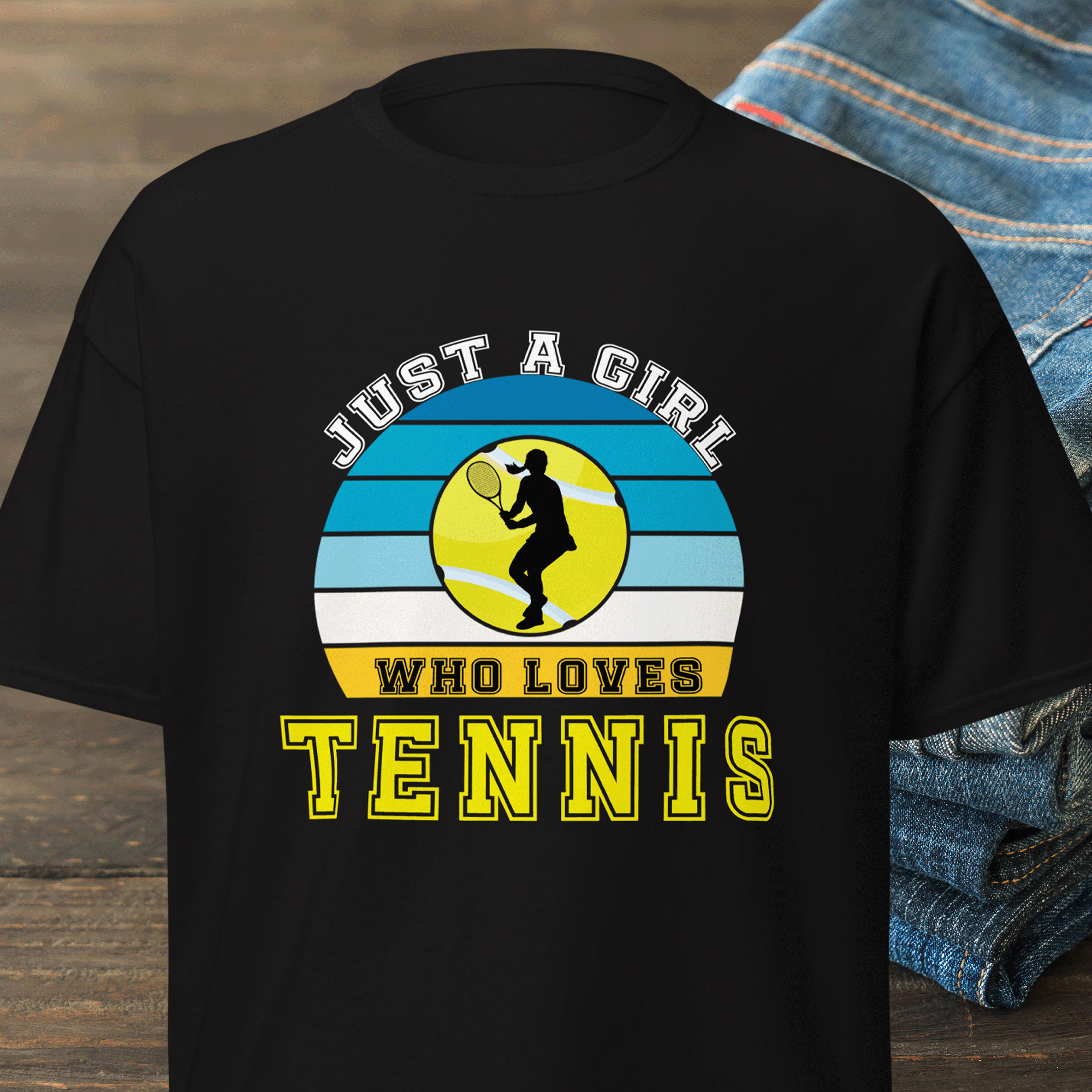 Just a Girl Who Loves Tennis Classic Cotton Sports Tee