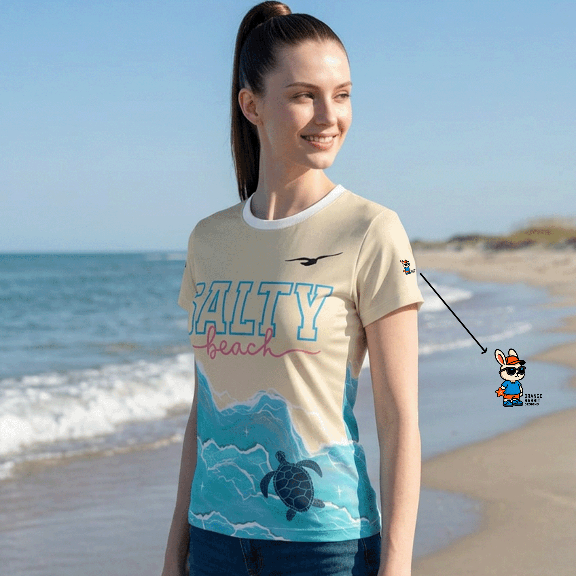 Women's Salty Beach Lightweight Tee