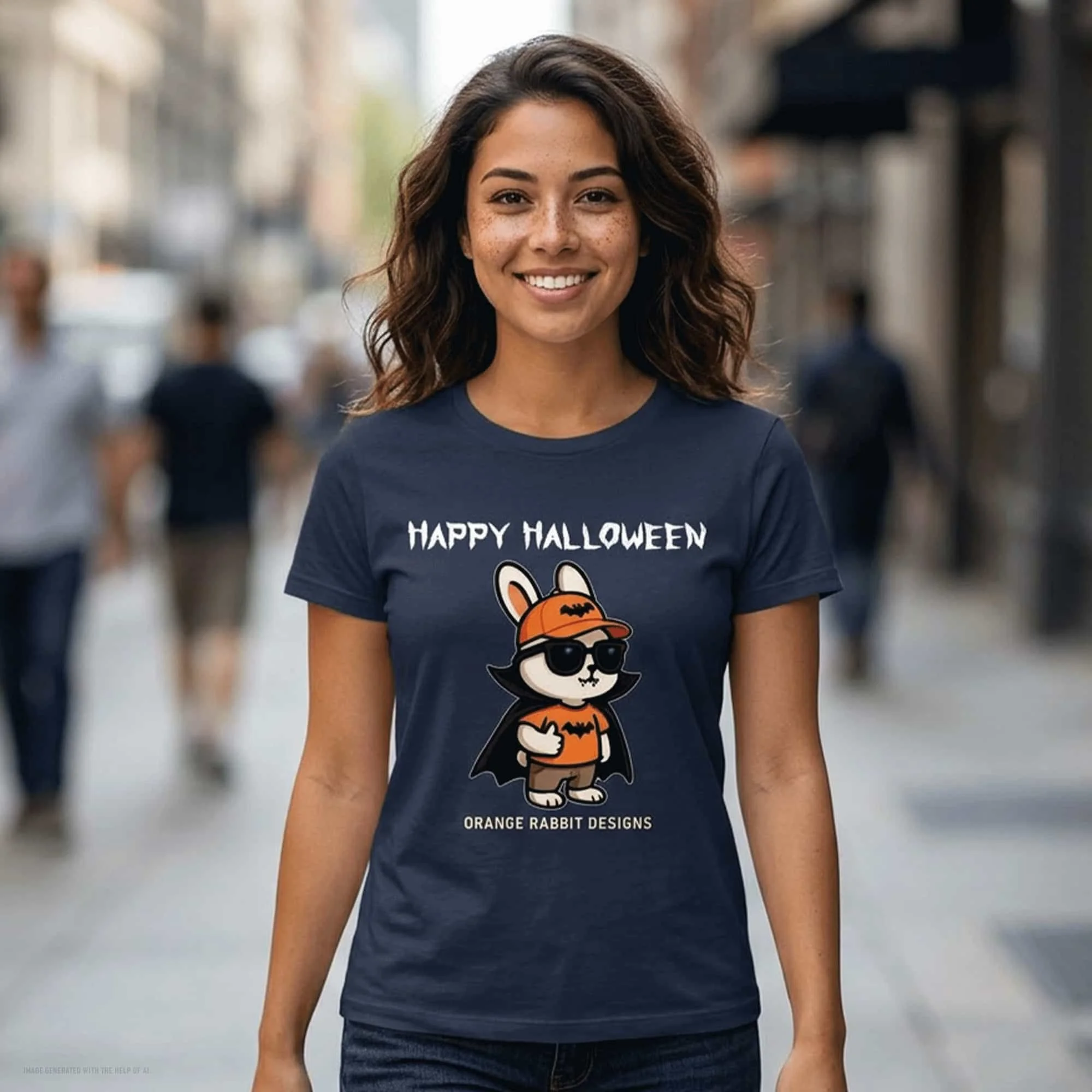 Orange Rabbit Designs Halloween Recycled Cotton T‑Shirt