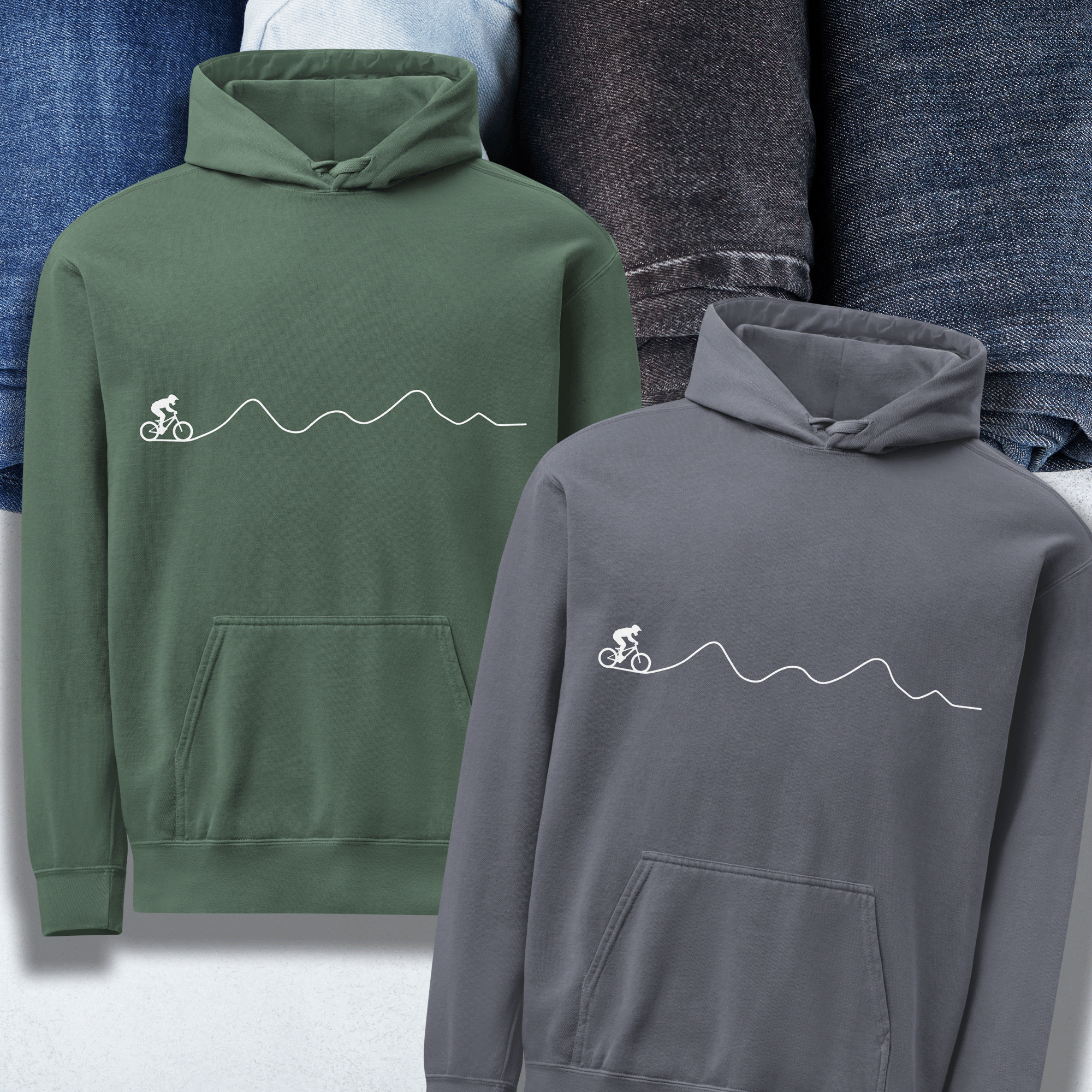 Minimalist Mountain Bike Hoodie