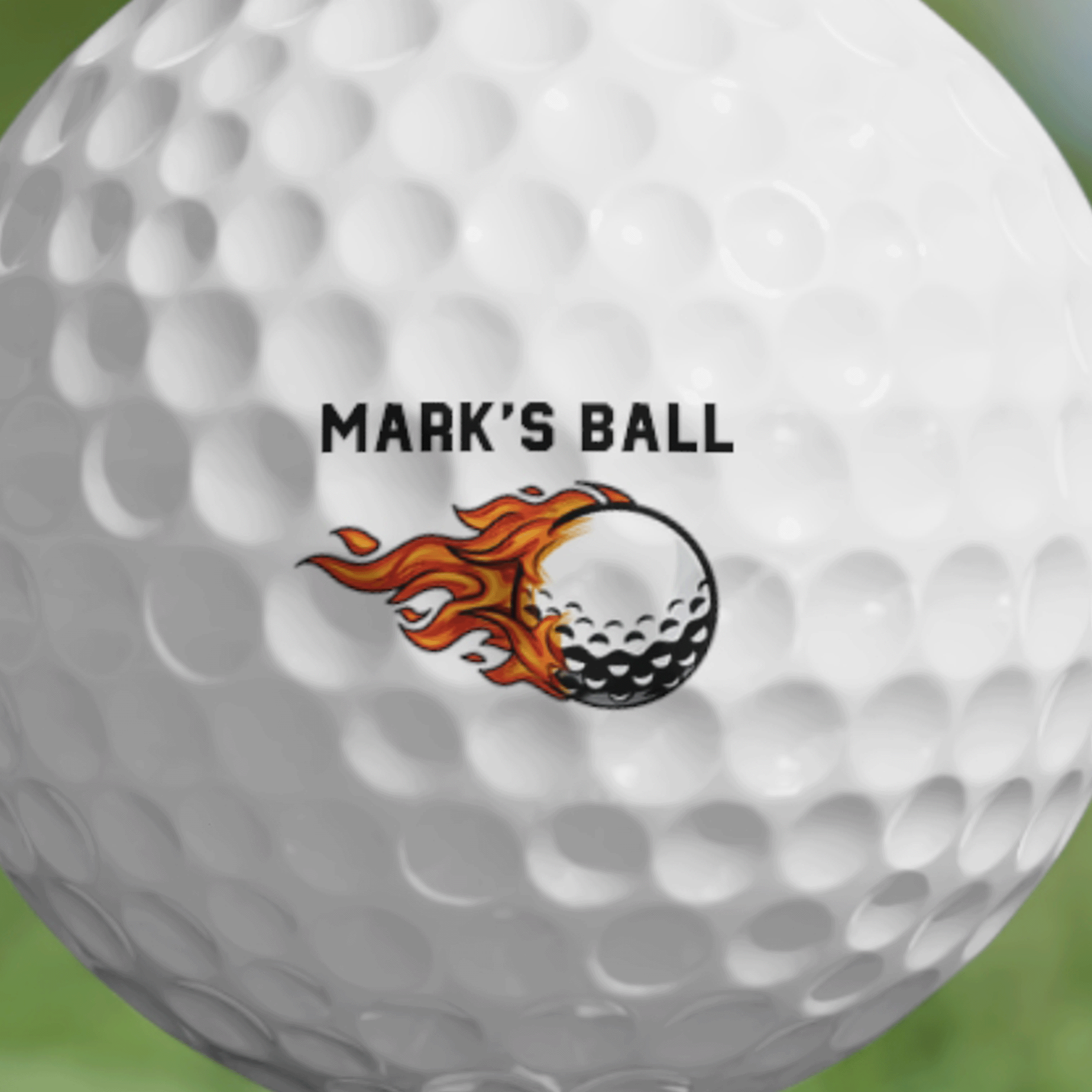 PERSONALIZED Name FIREBALL Golf Balls