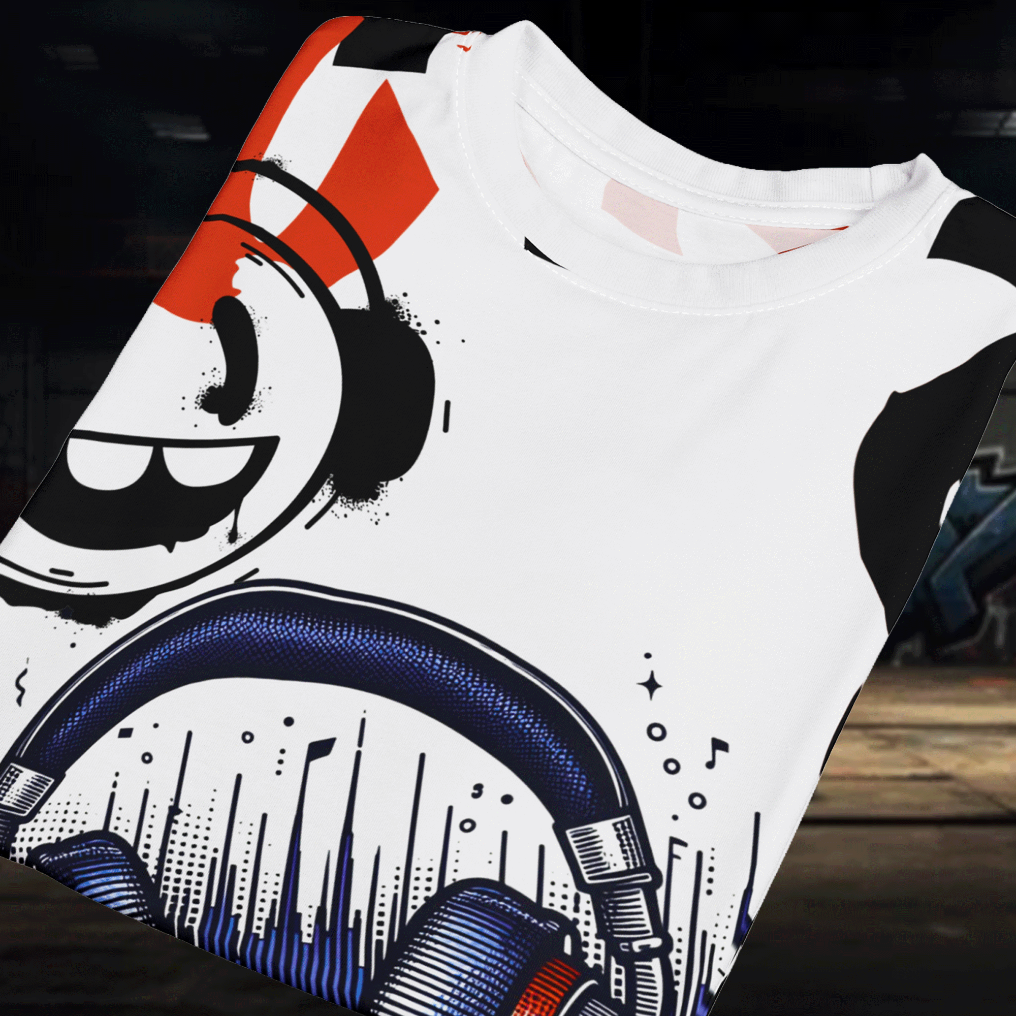 Good Vibes Headphones Graffiti Unisex Tee