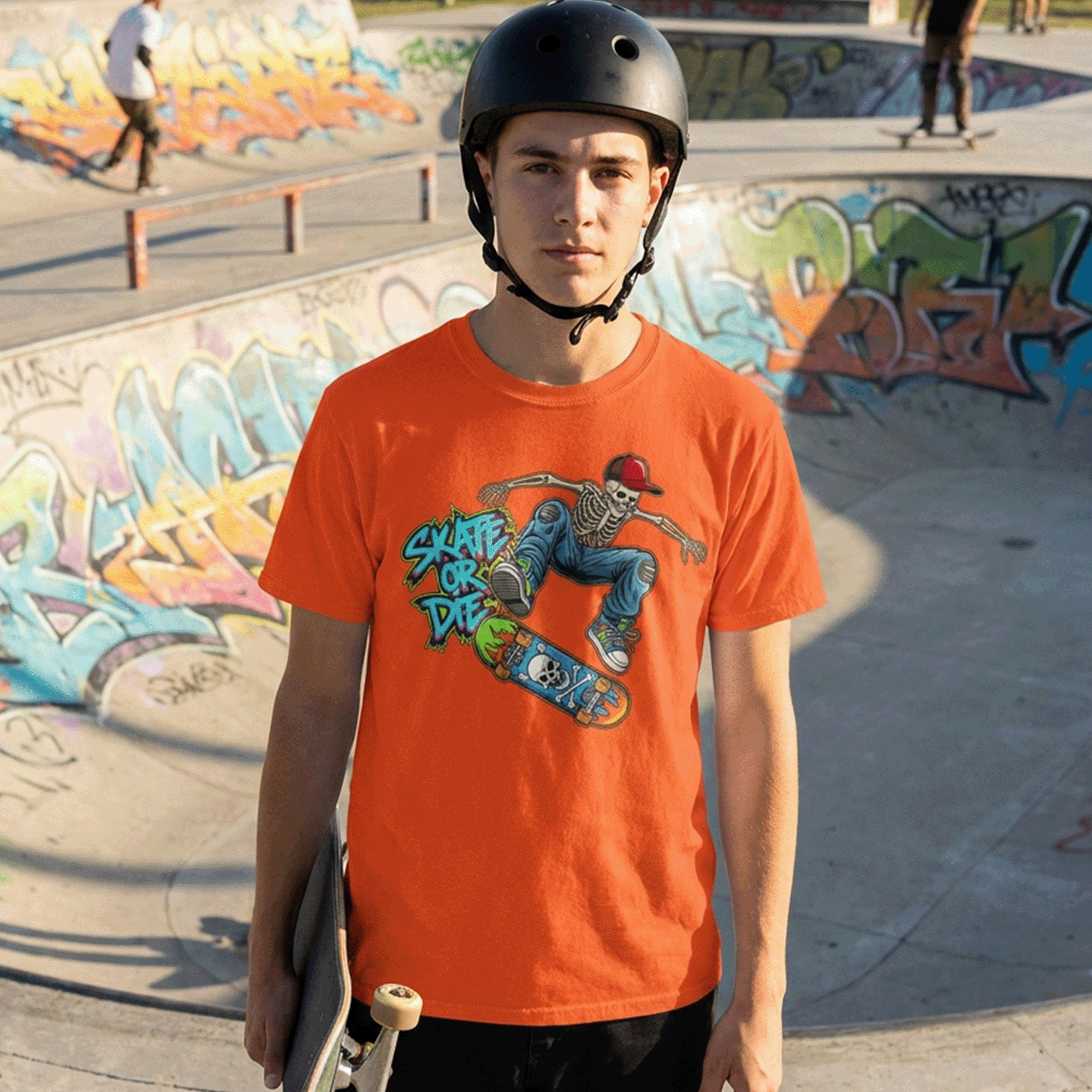 Skate or Die Skeleton Dude DryBlend® T-Shirt