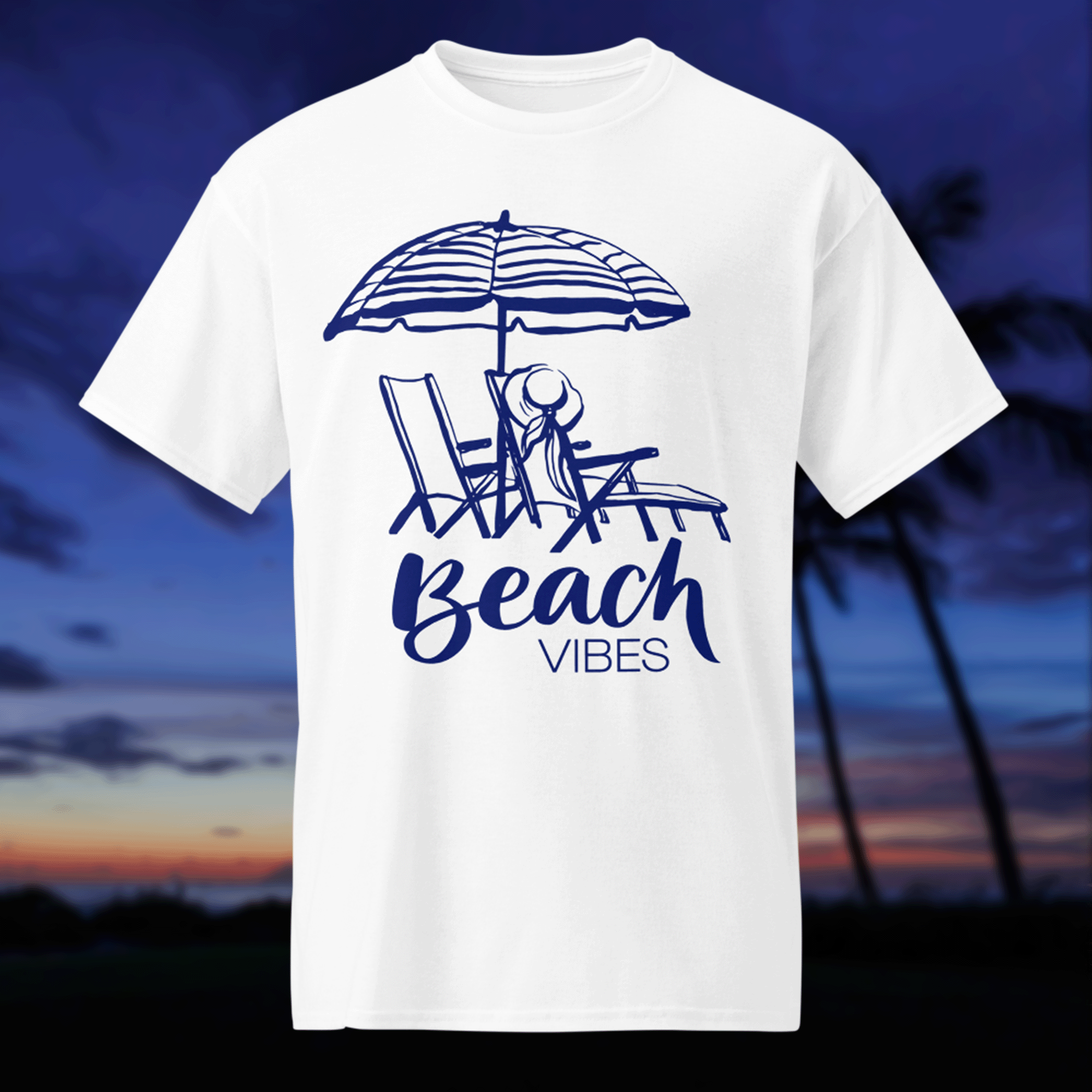 Beach Chairs Summer Vibes DryBlend® T-Shirt