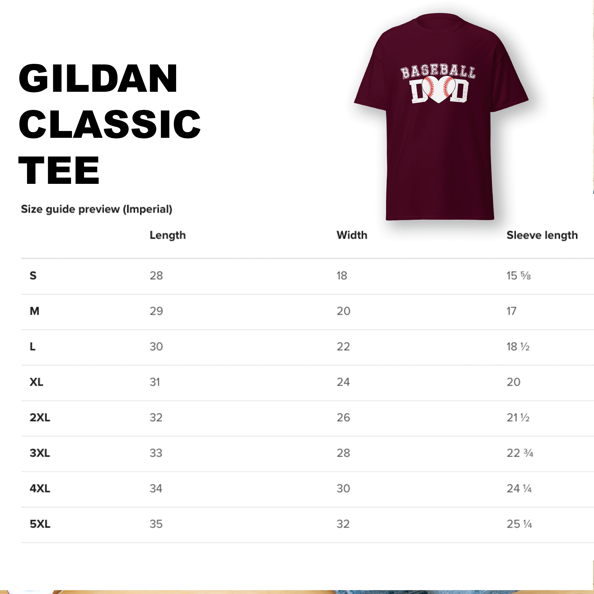 Baseball Dad Classic Cotton Sports Tee