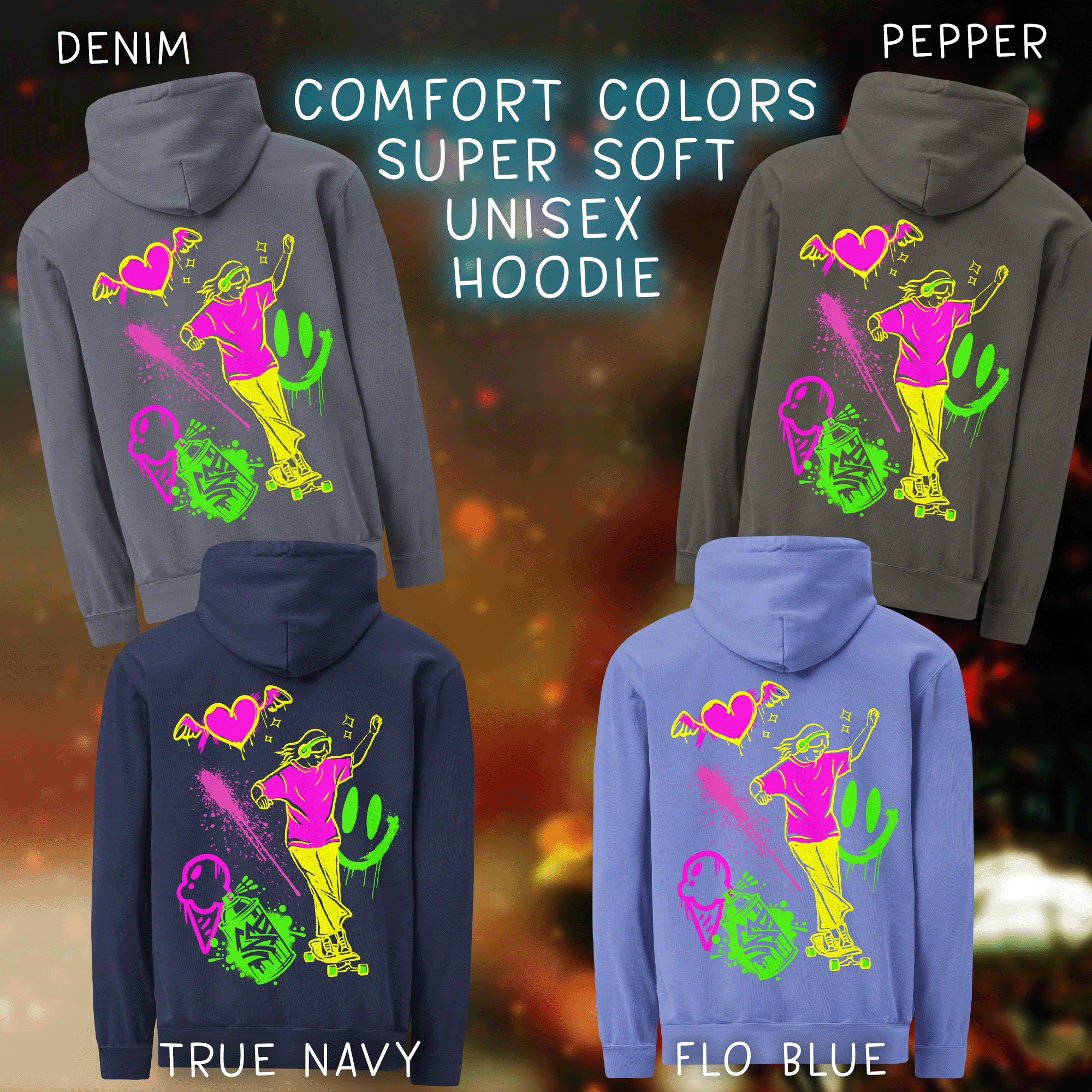 Graffiti Skateboarder Girl Hoodie