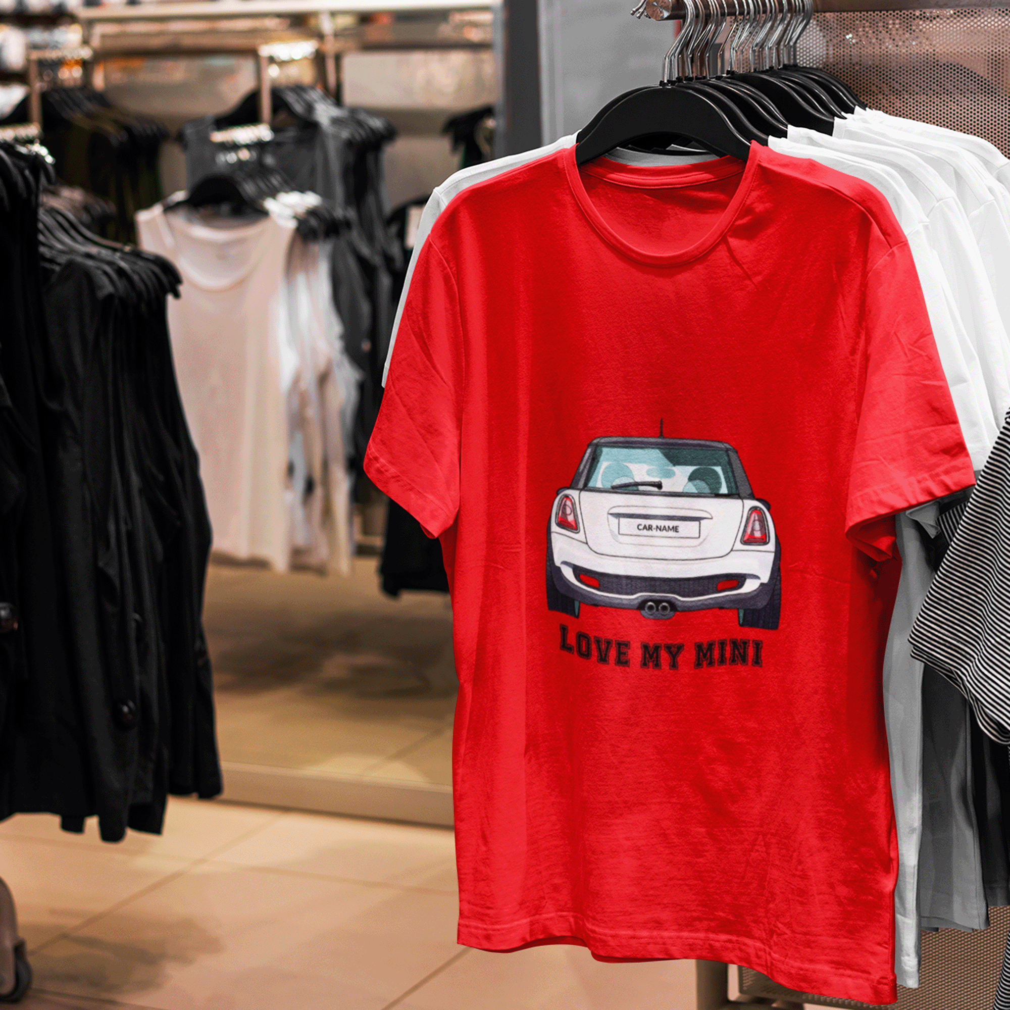 Personalized Love My Mini License Plate Tee
