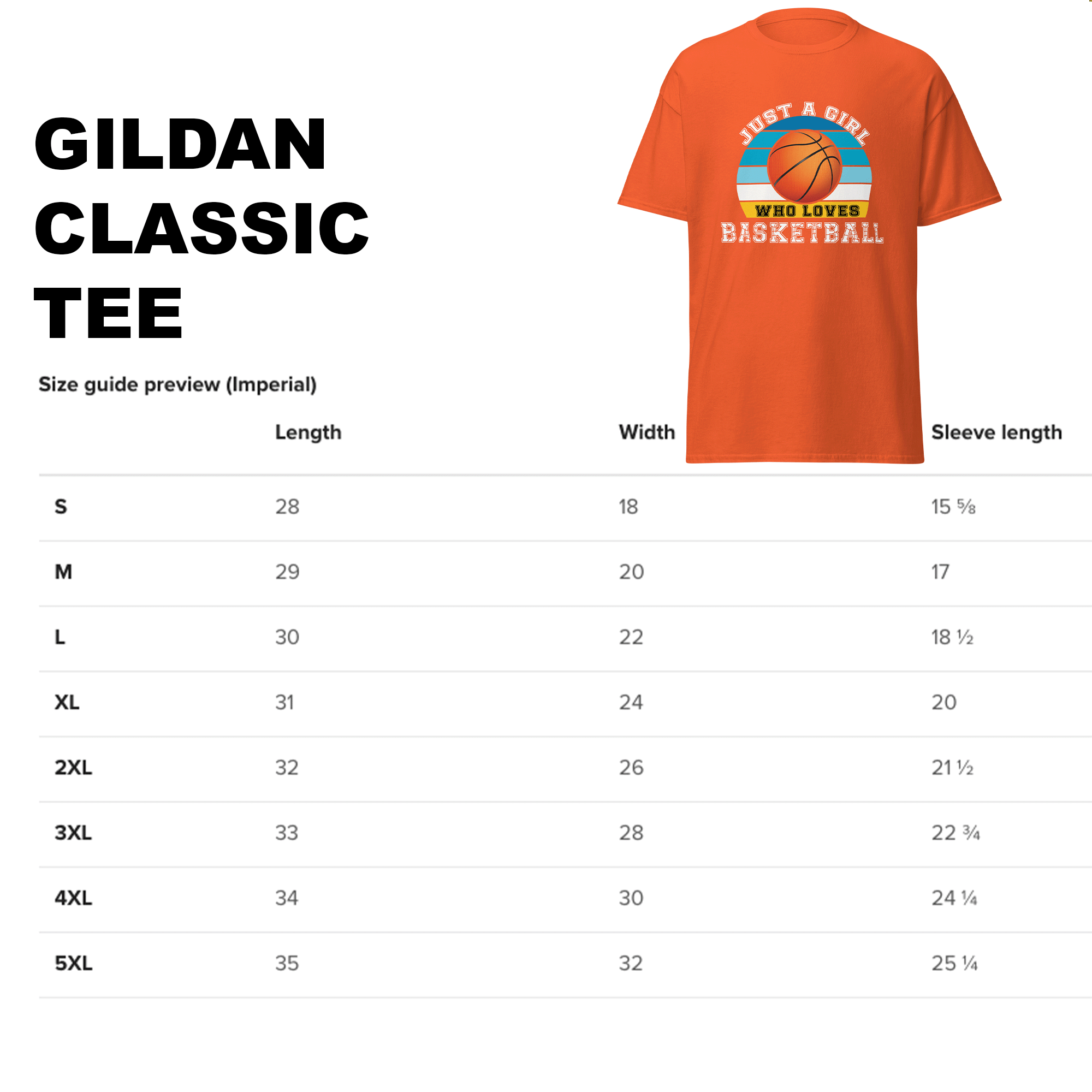 Just a Girl Who Loves Basketball Classic Sports Tee