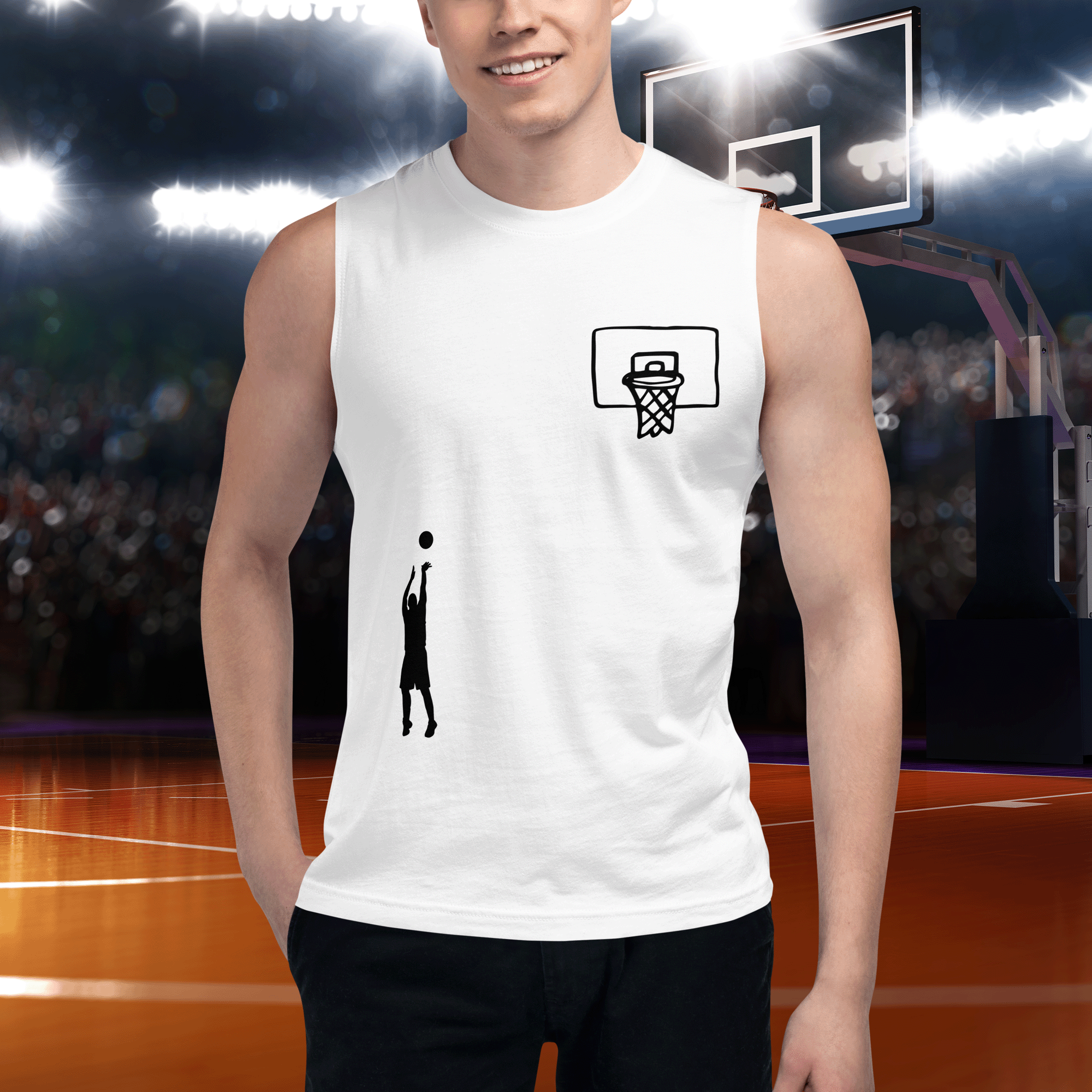 Mens Basketball Muscle T-Shirt