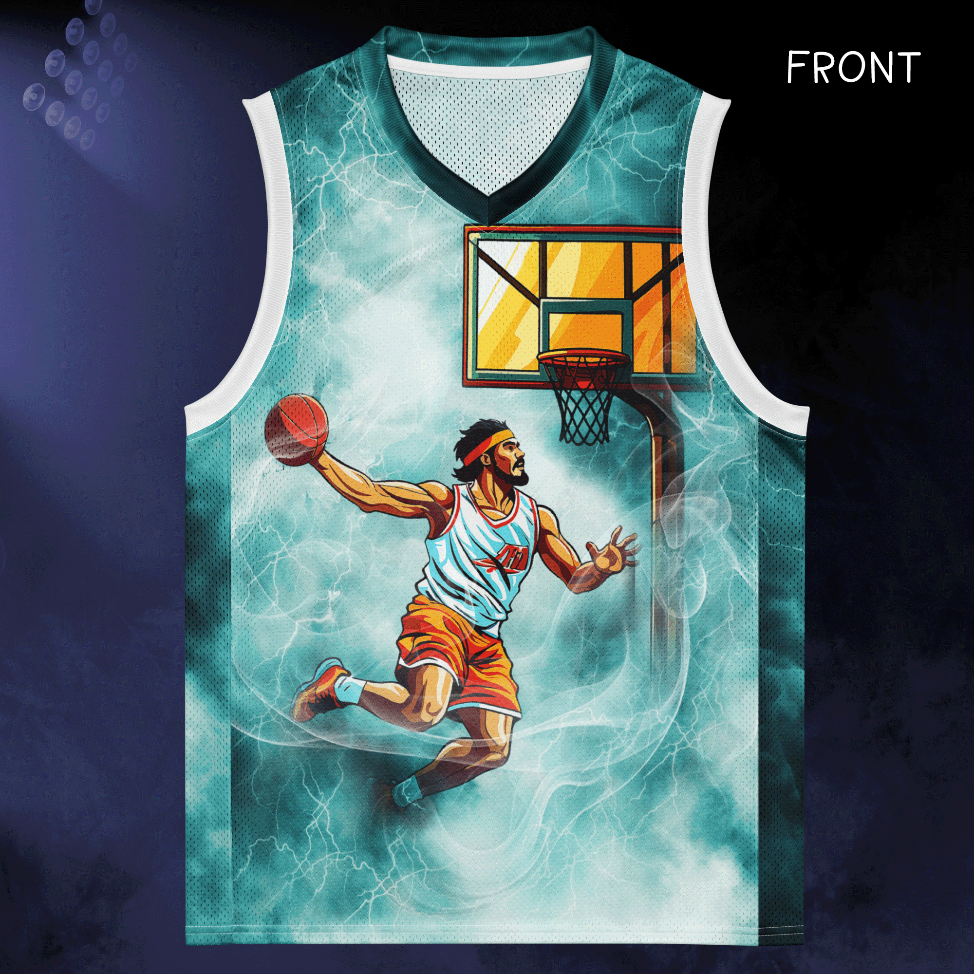 Basketball Dunking Cloud Design Jersey