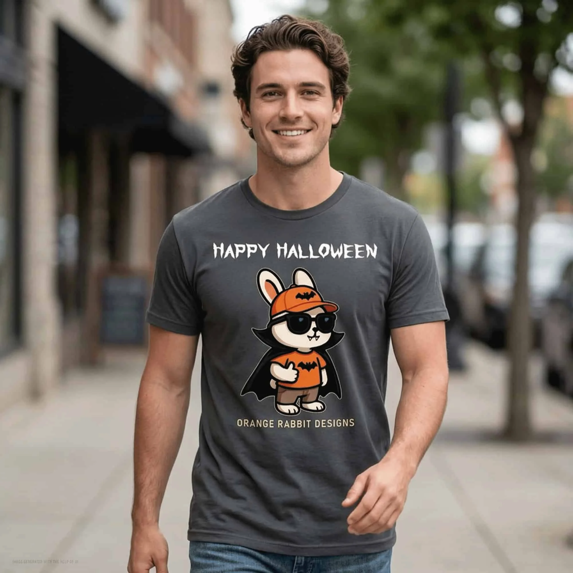 Orange Rabbit Designs Halloween Recycled Cotton T‑Shirt