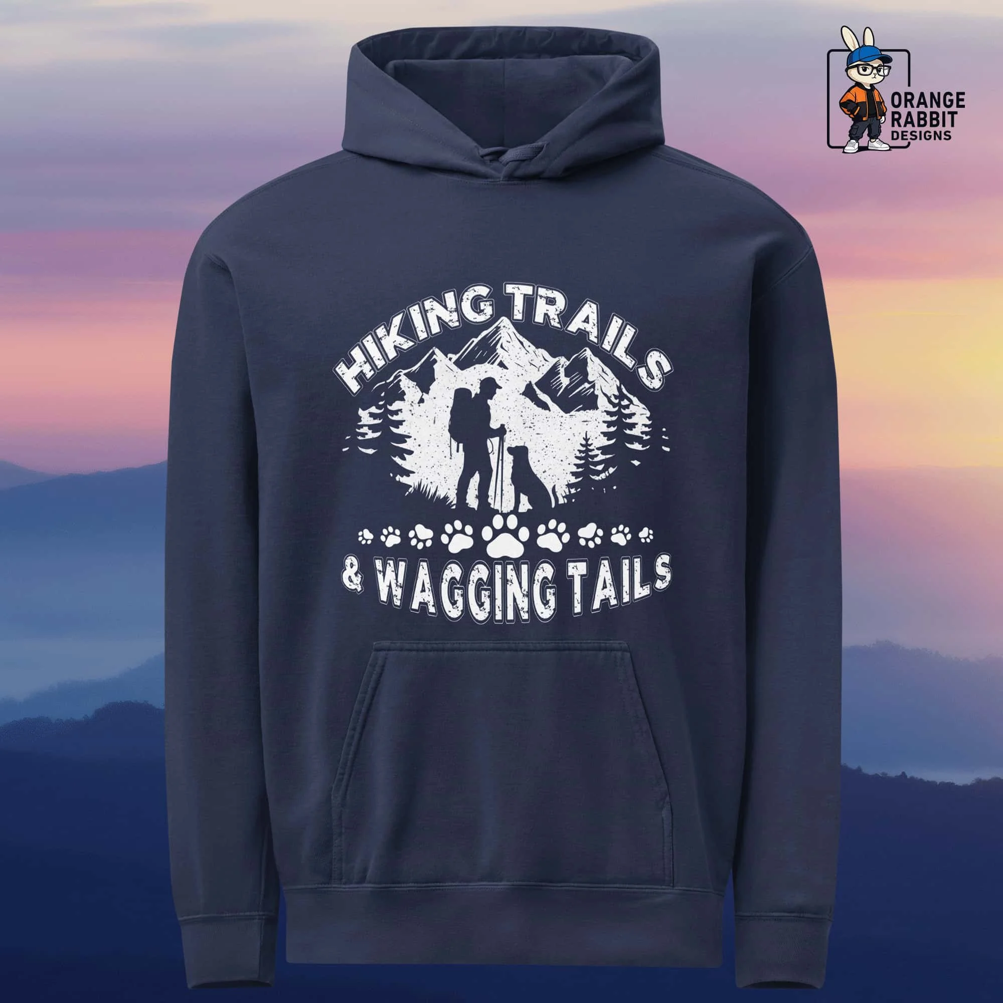 Hiking with Dogs Comfort Colors Hoodie