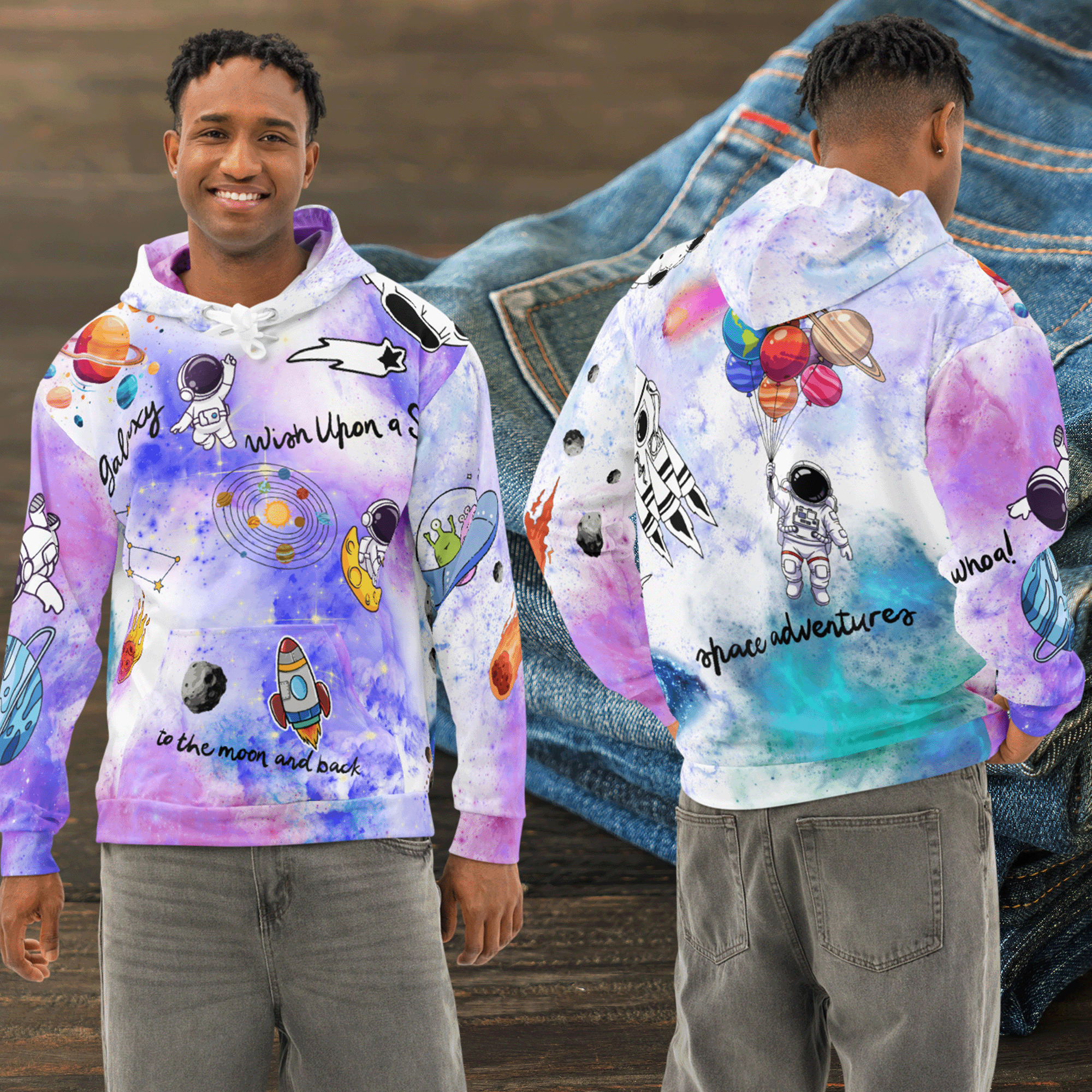 Space Themed Streetwear Hoodie