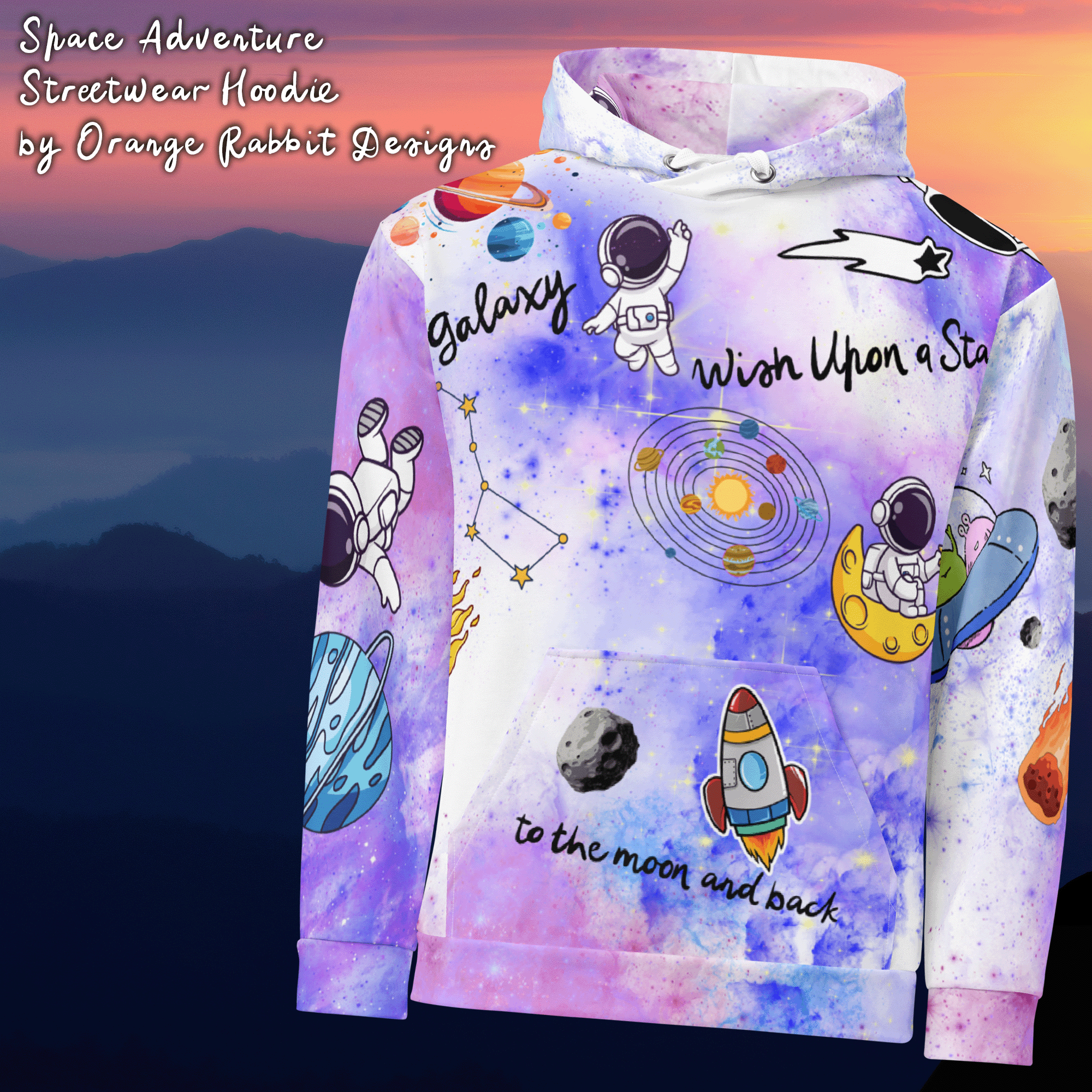 Space Themed Streetwear Hoodie