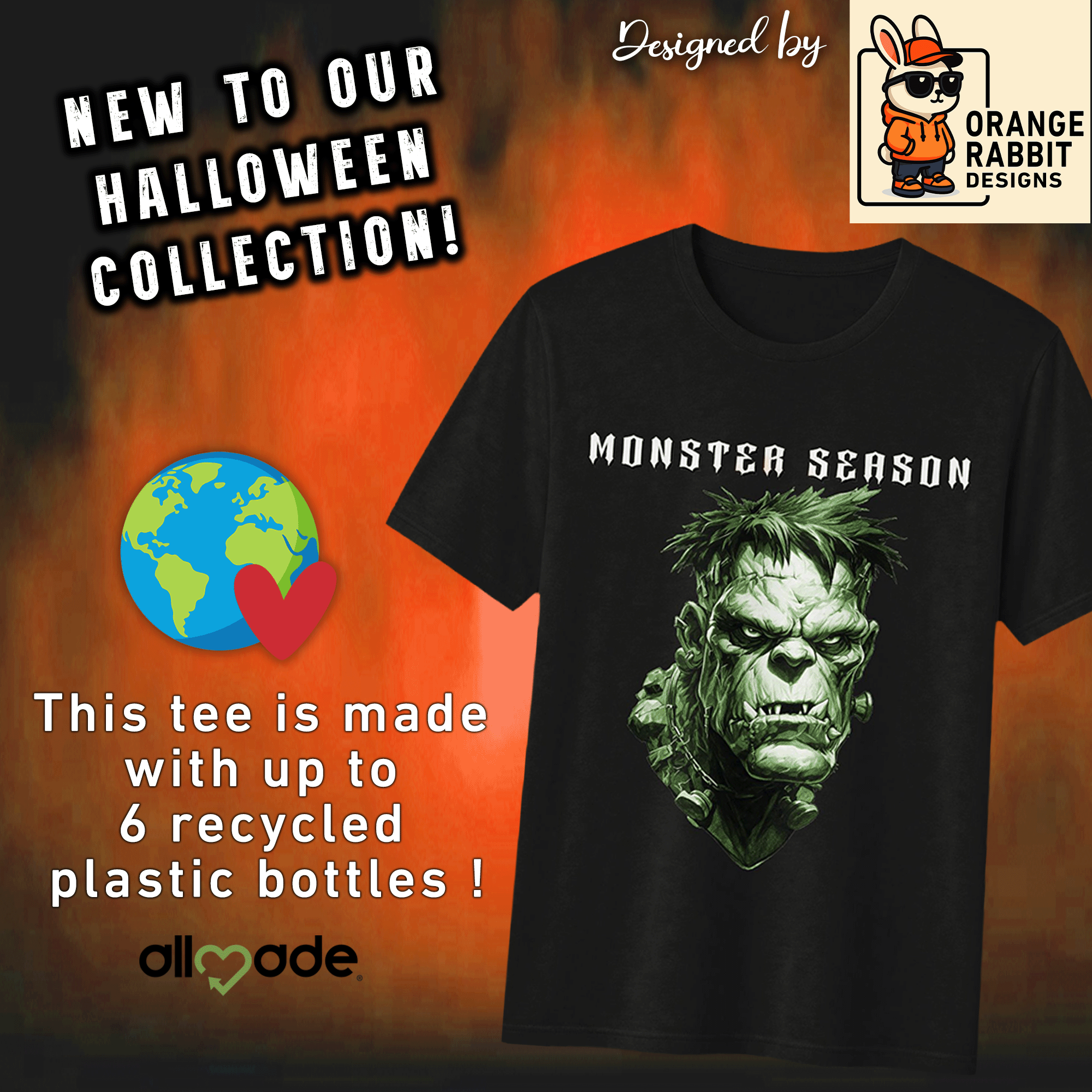 Monster Season Frankenstein Eco-friendly T‑Shirt
