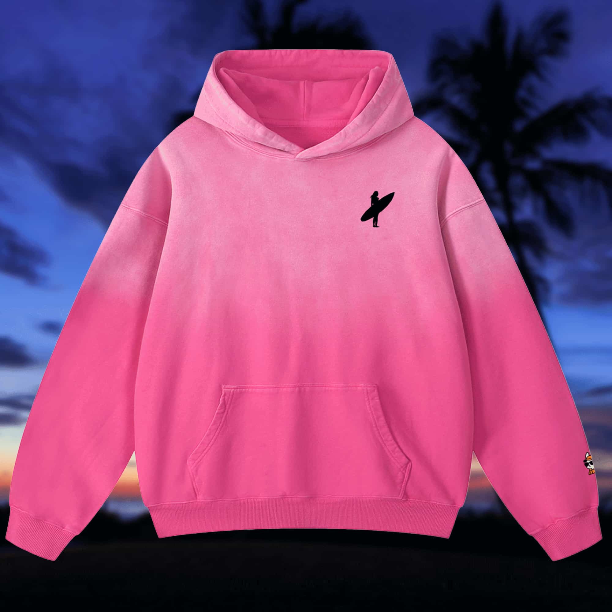 Surfer Girl Heavyweight Sun Faded Oversized Hoodie