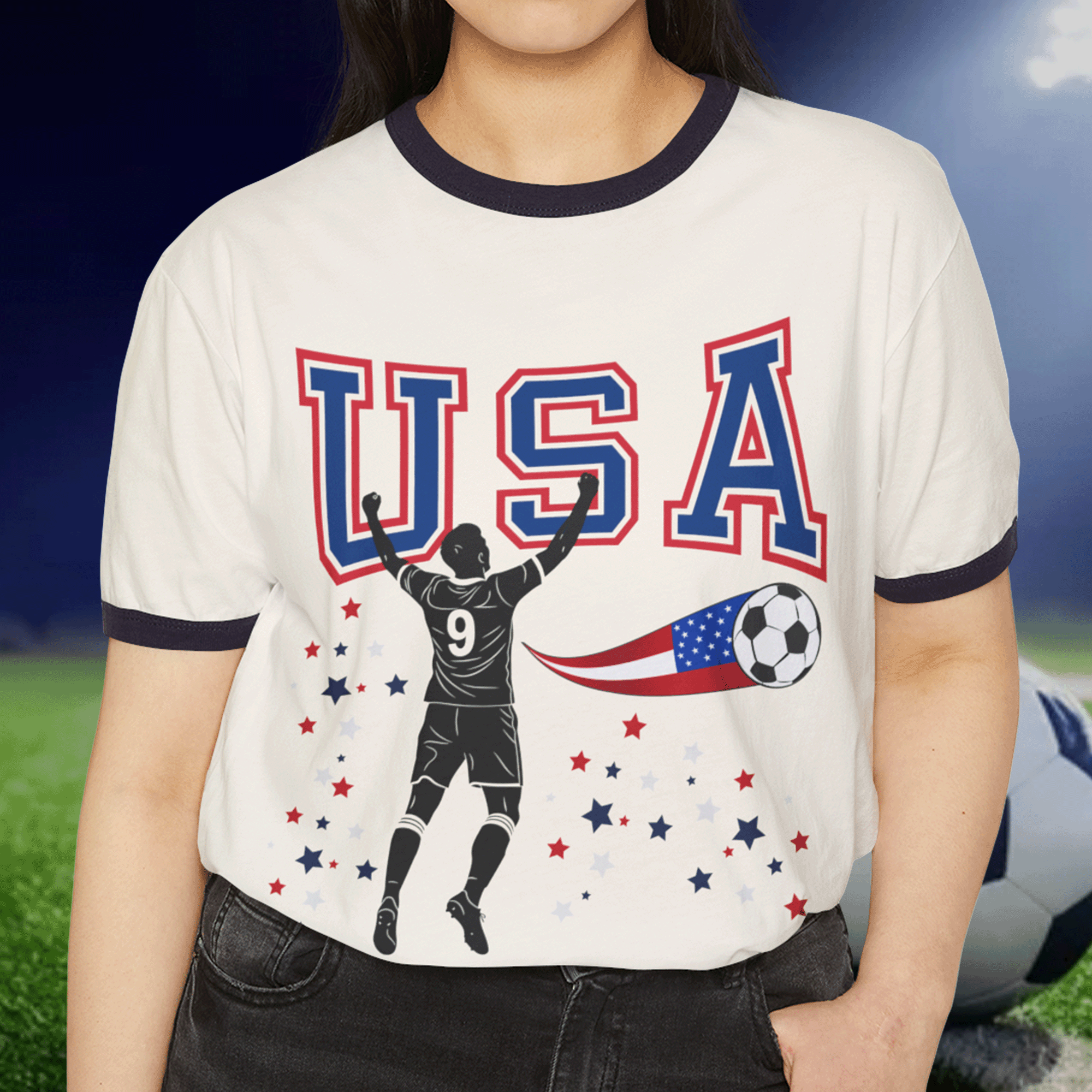 USA Soccer Ringer T-Shirt