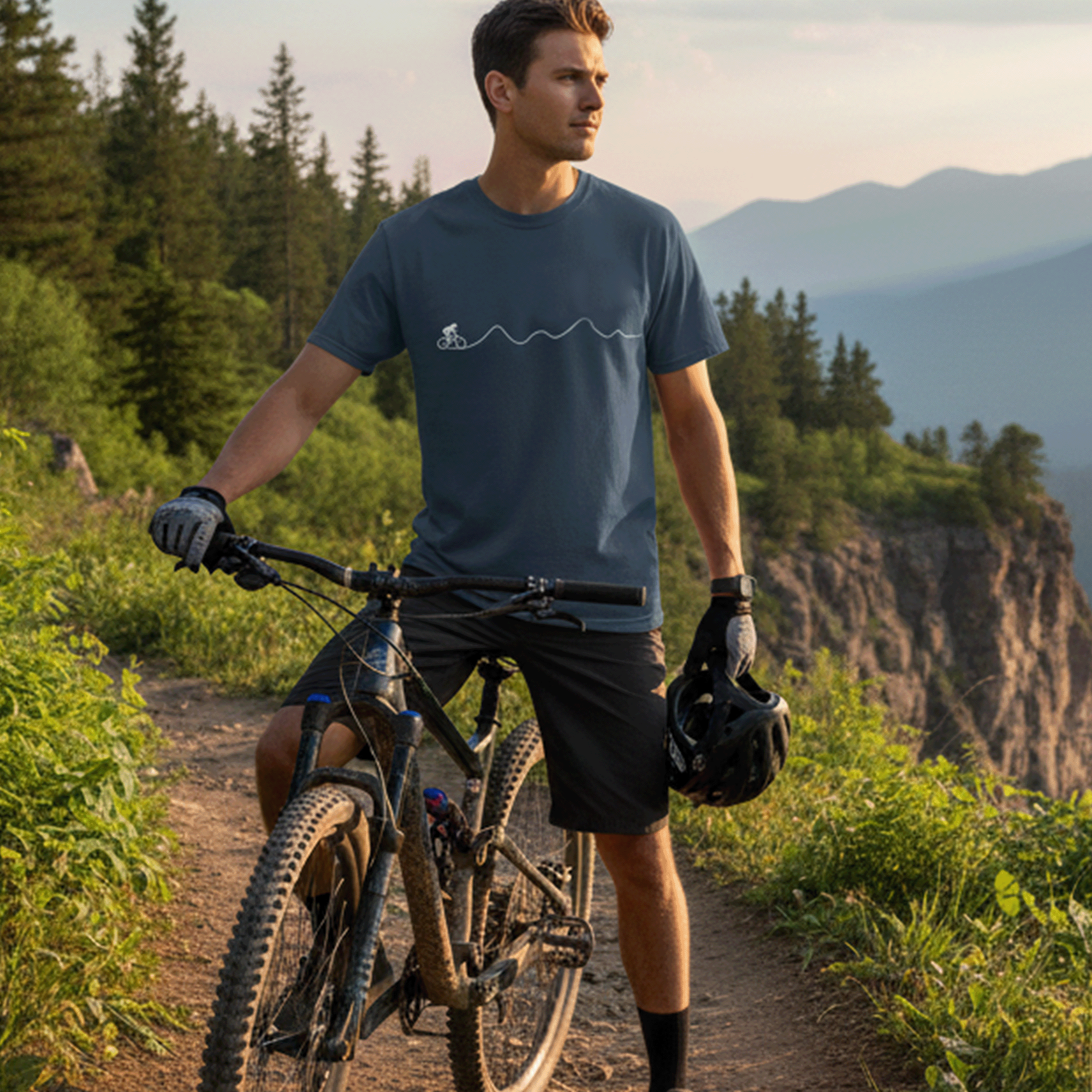 Mountain Biker Minimalist T-shirt