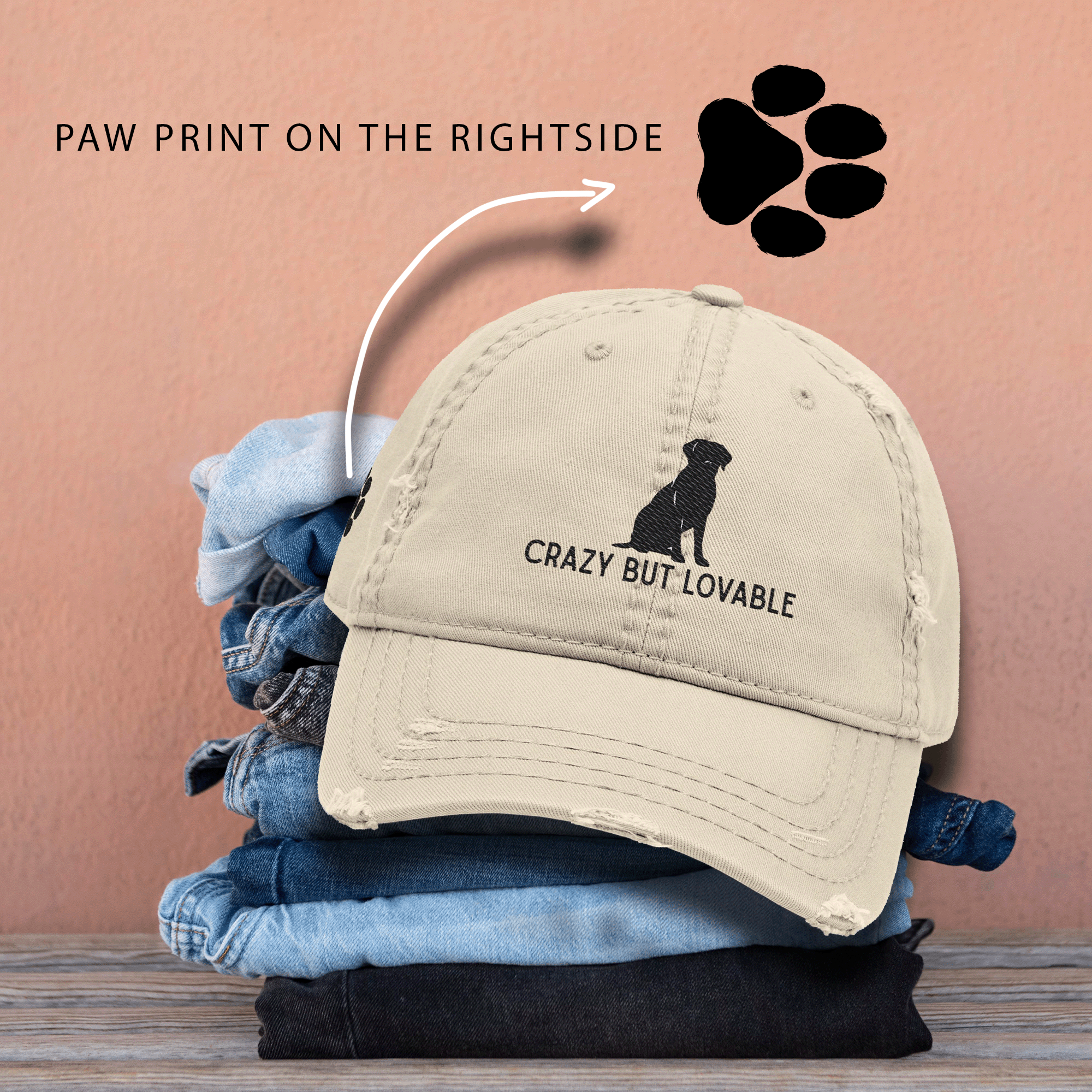 Embroidered Black Labrador Dog Hat