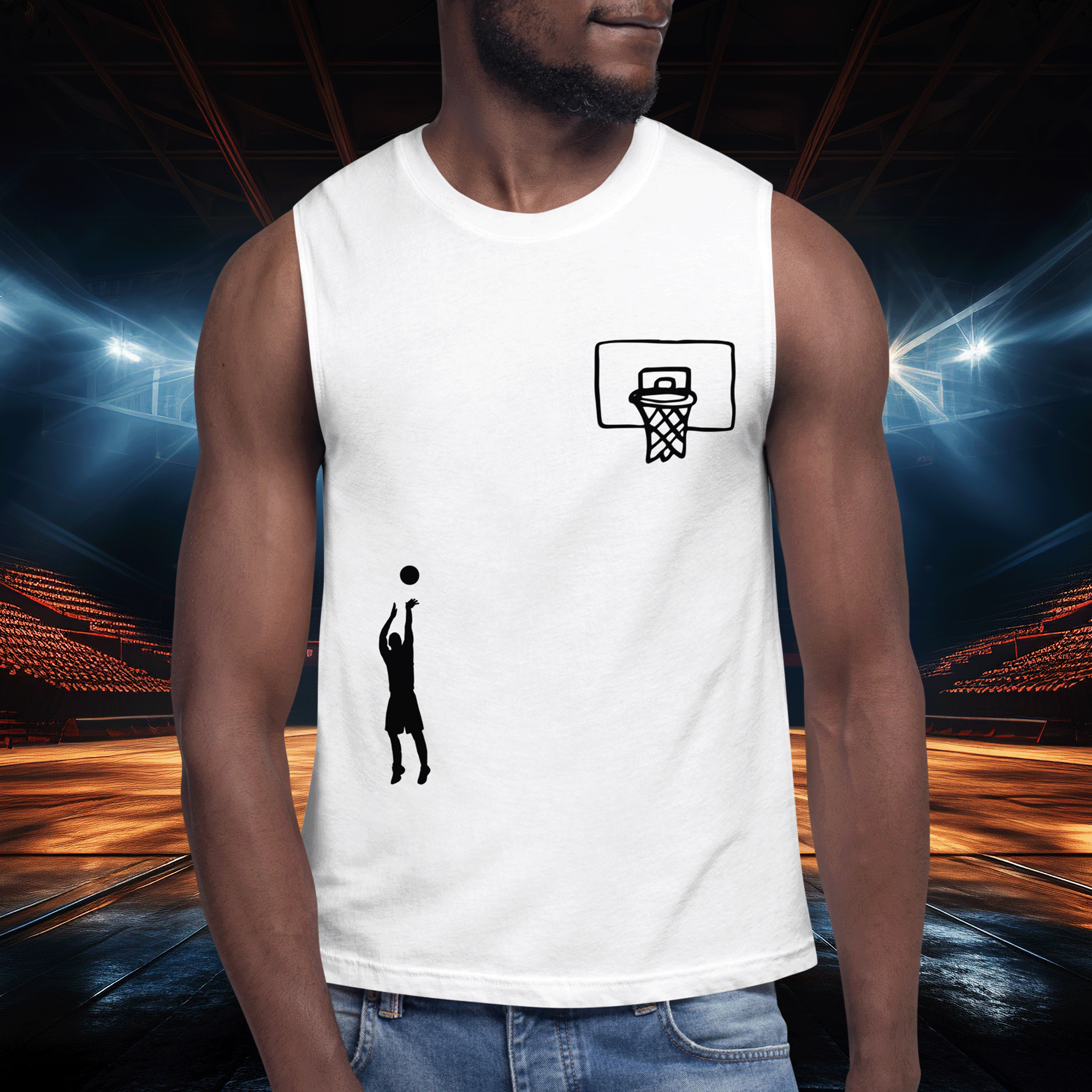 Mens Basketball Muscle T-Shirt