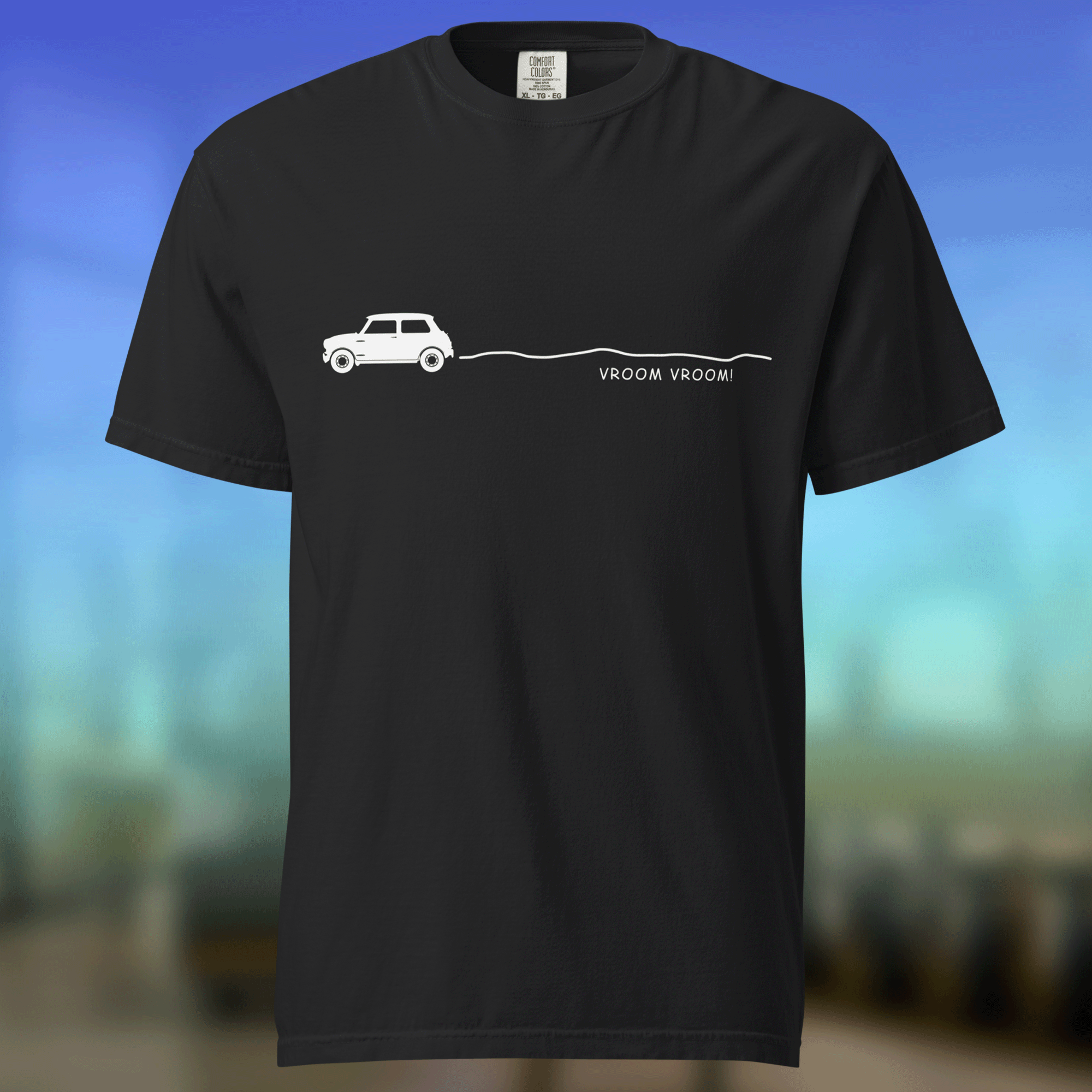 Vroom Car Minimalist Unisex Garment-dyed T-shirt