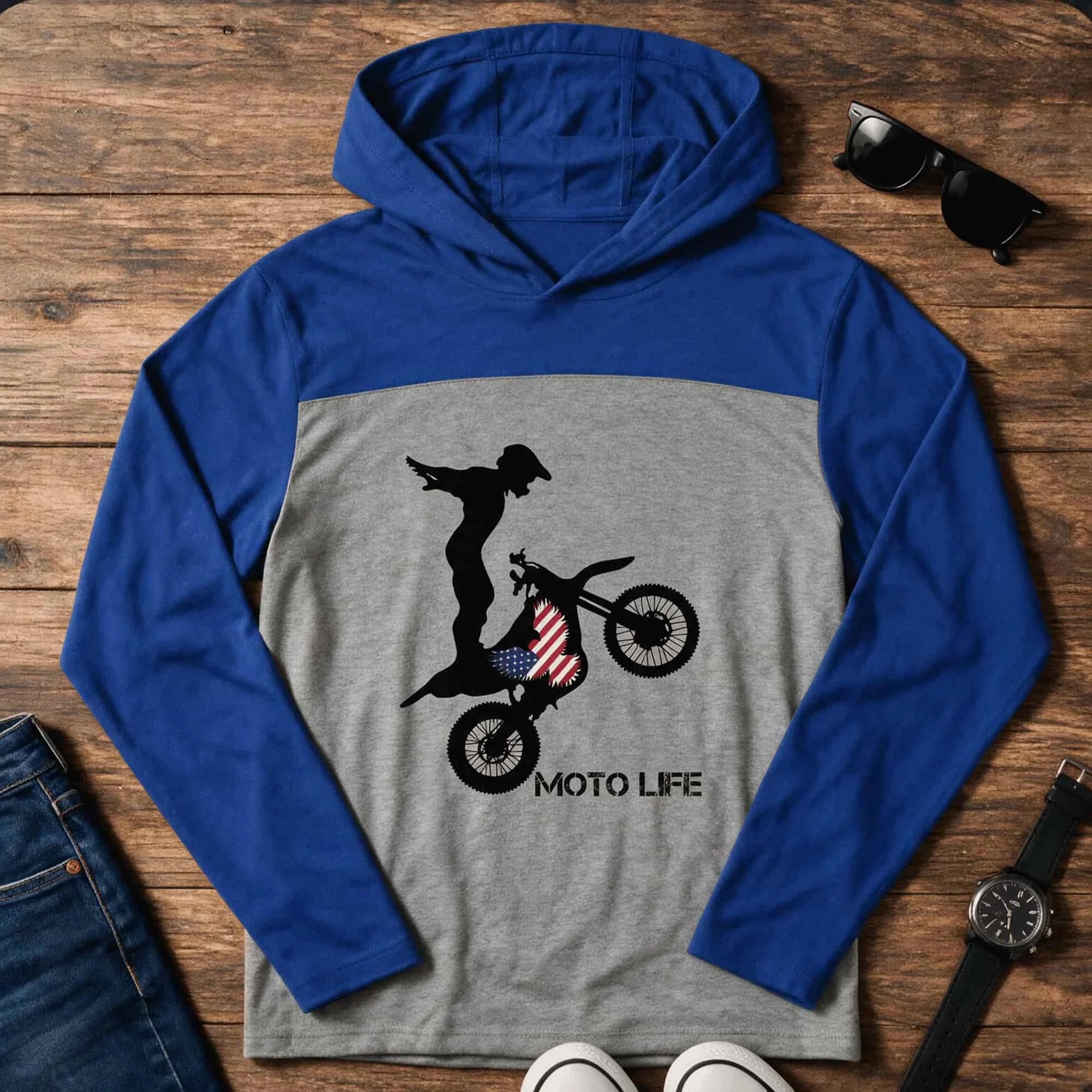 MOTOLIFE Long Sleeve Motocross T-shirt Hoodie