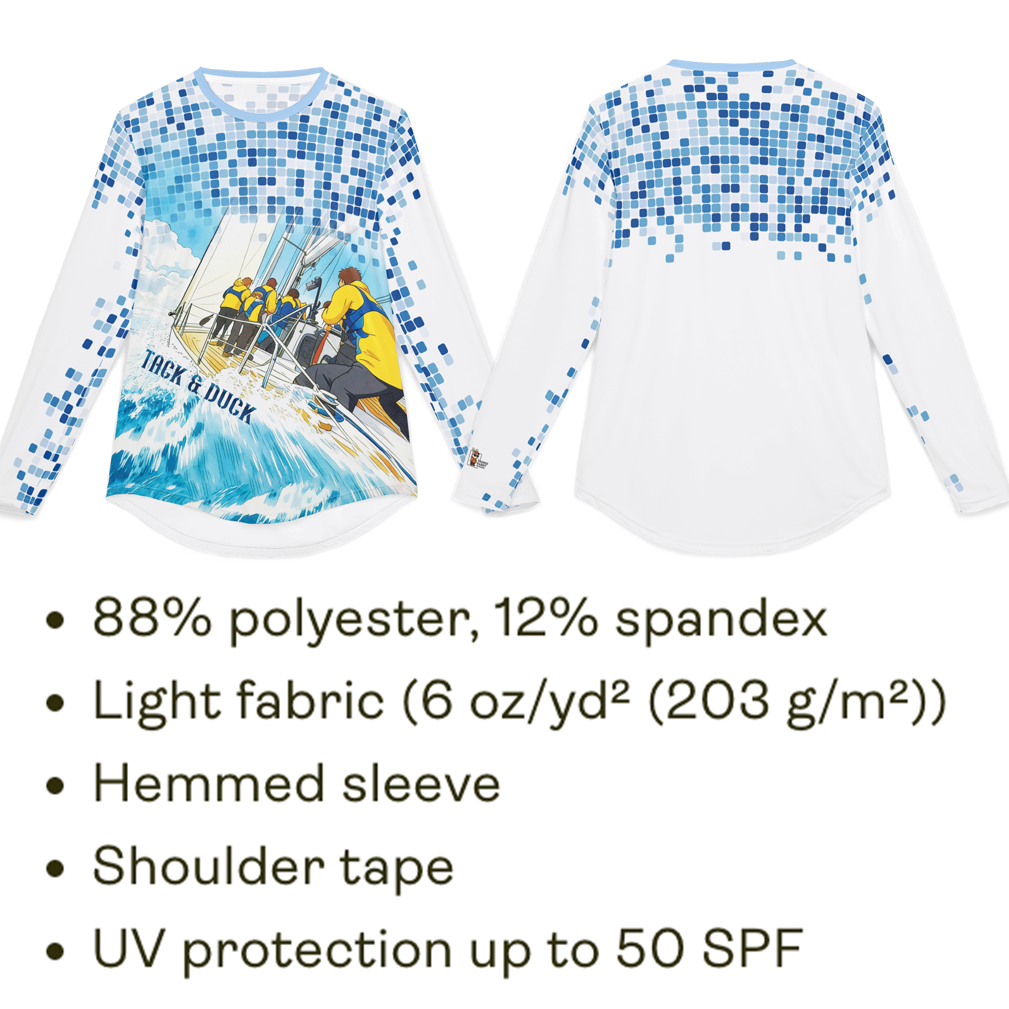 Men's Performance Long Sleeve UV Sun Protection Sailing Shirt