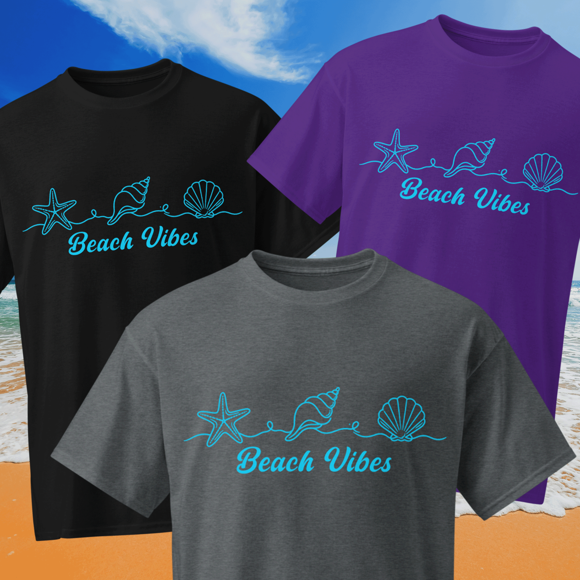 Beach Vibes Minimalist DryBlend® T-Shirt