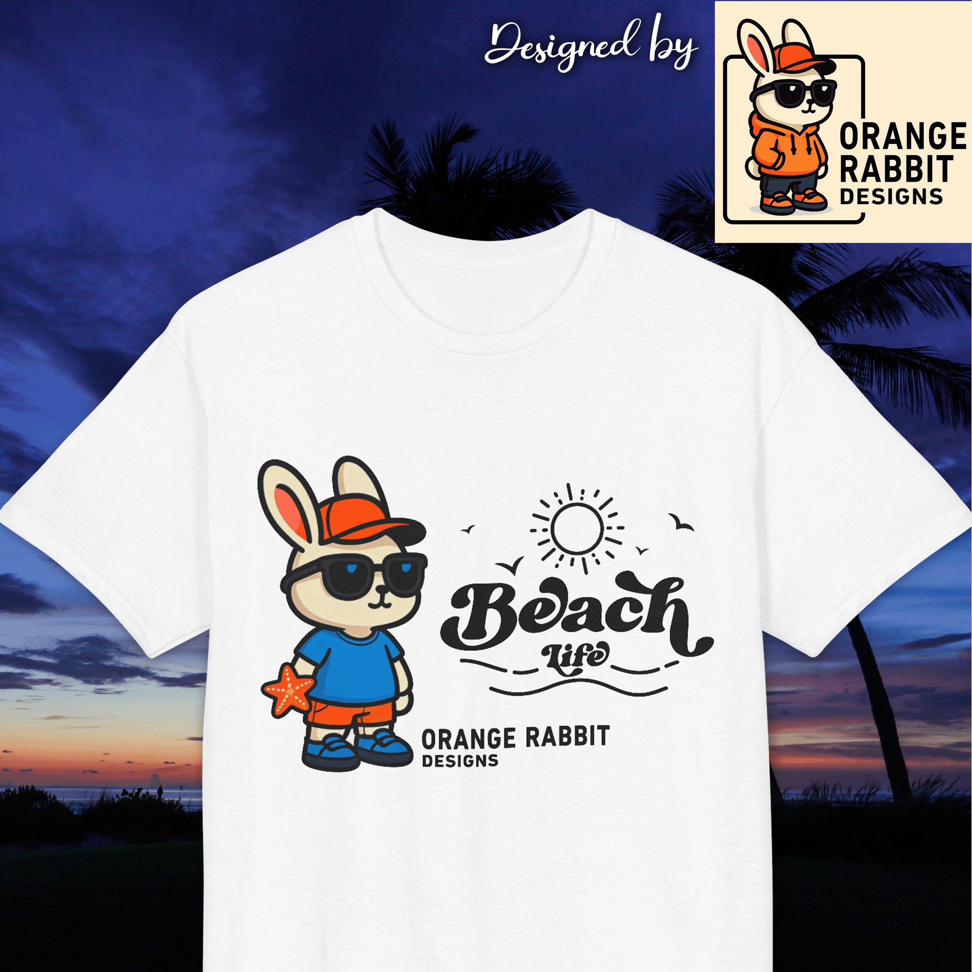 Orange Rabbit Beach Life Dryblend® Summer T-Shirt