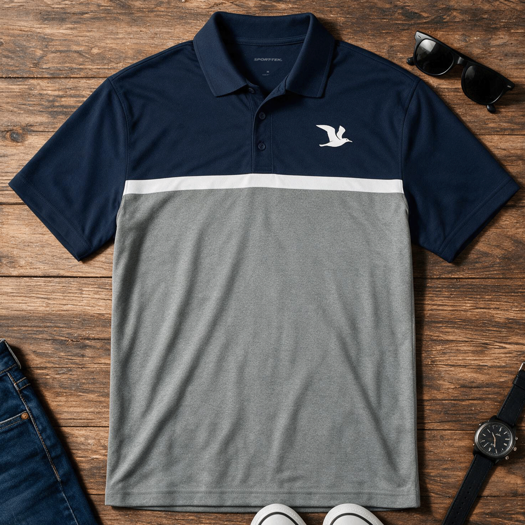 Men’s Seagull UV Micropique Colorblock Polo
