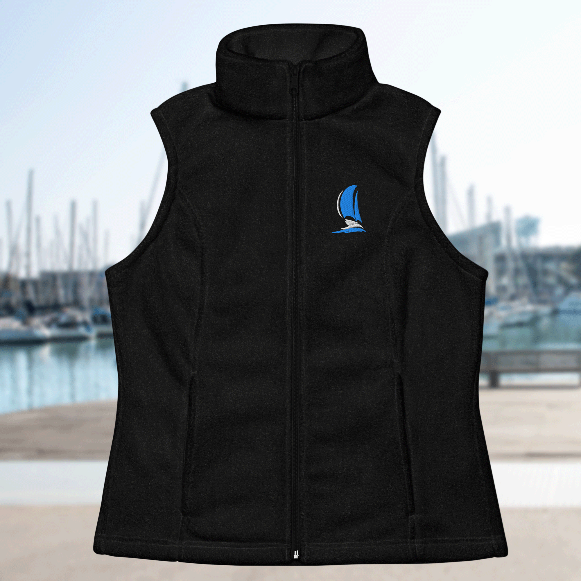 Embroidered Sailboat Women’s Columbia Fleece Vest