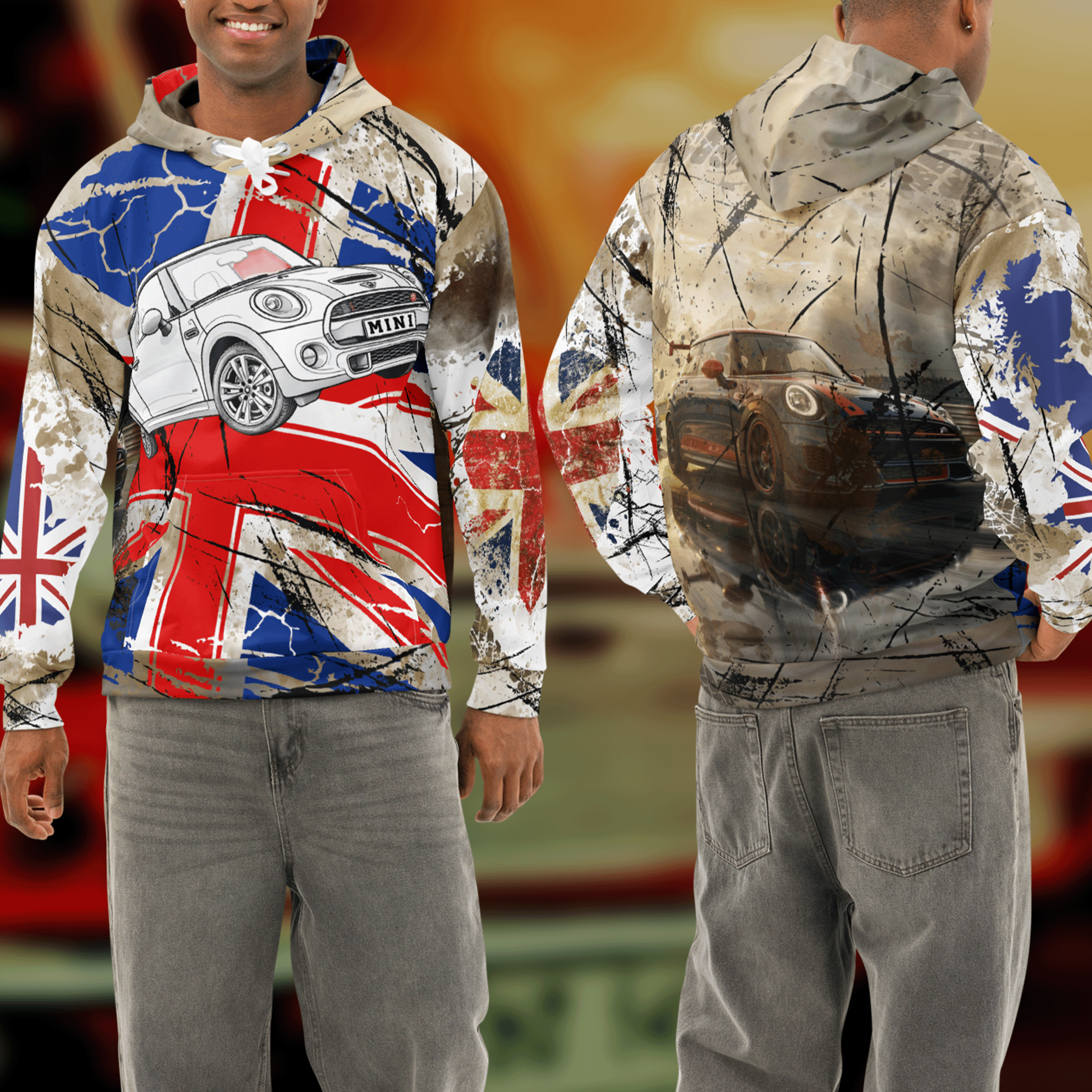 Mini Streetwear Grunge Racing Hoodie