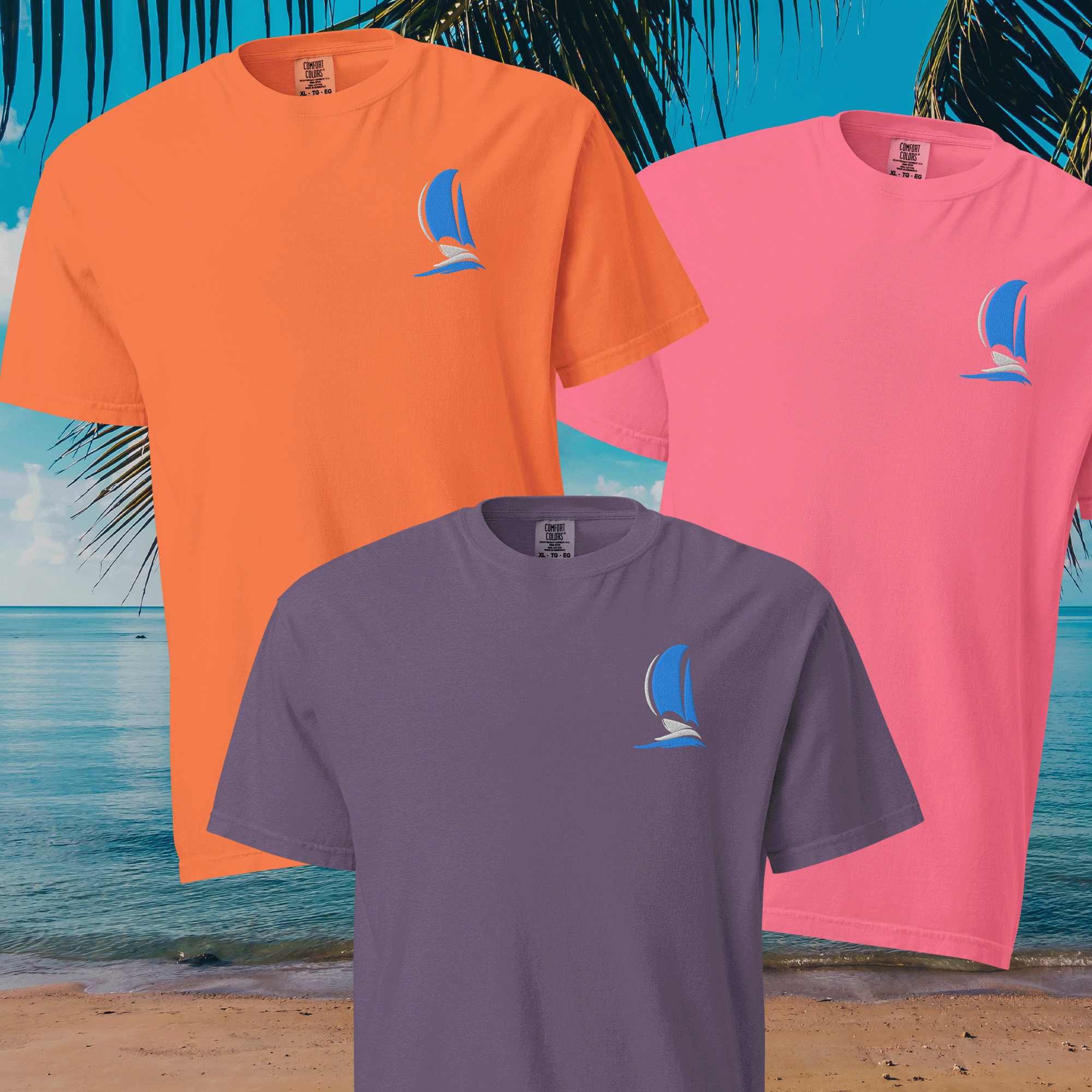 Embroidered Sailboat T-shirt